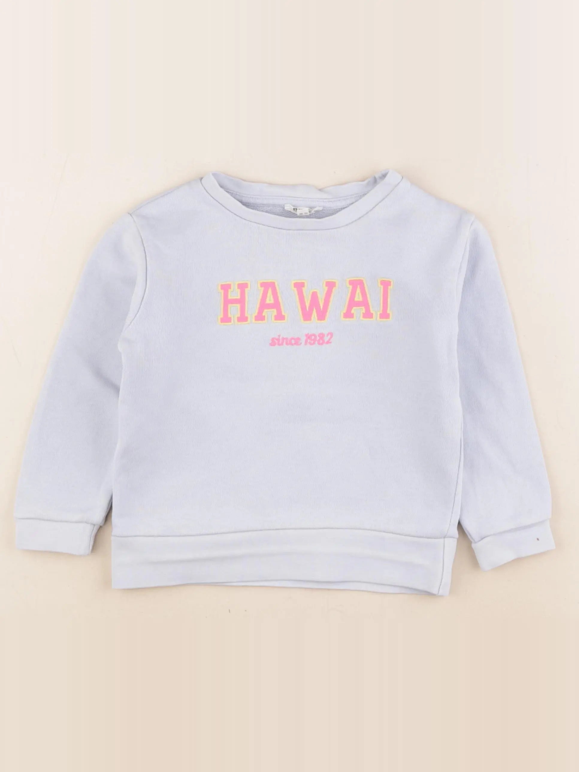 Little Cigogne - sweat bleu, rose - 3 ans