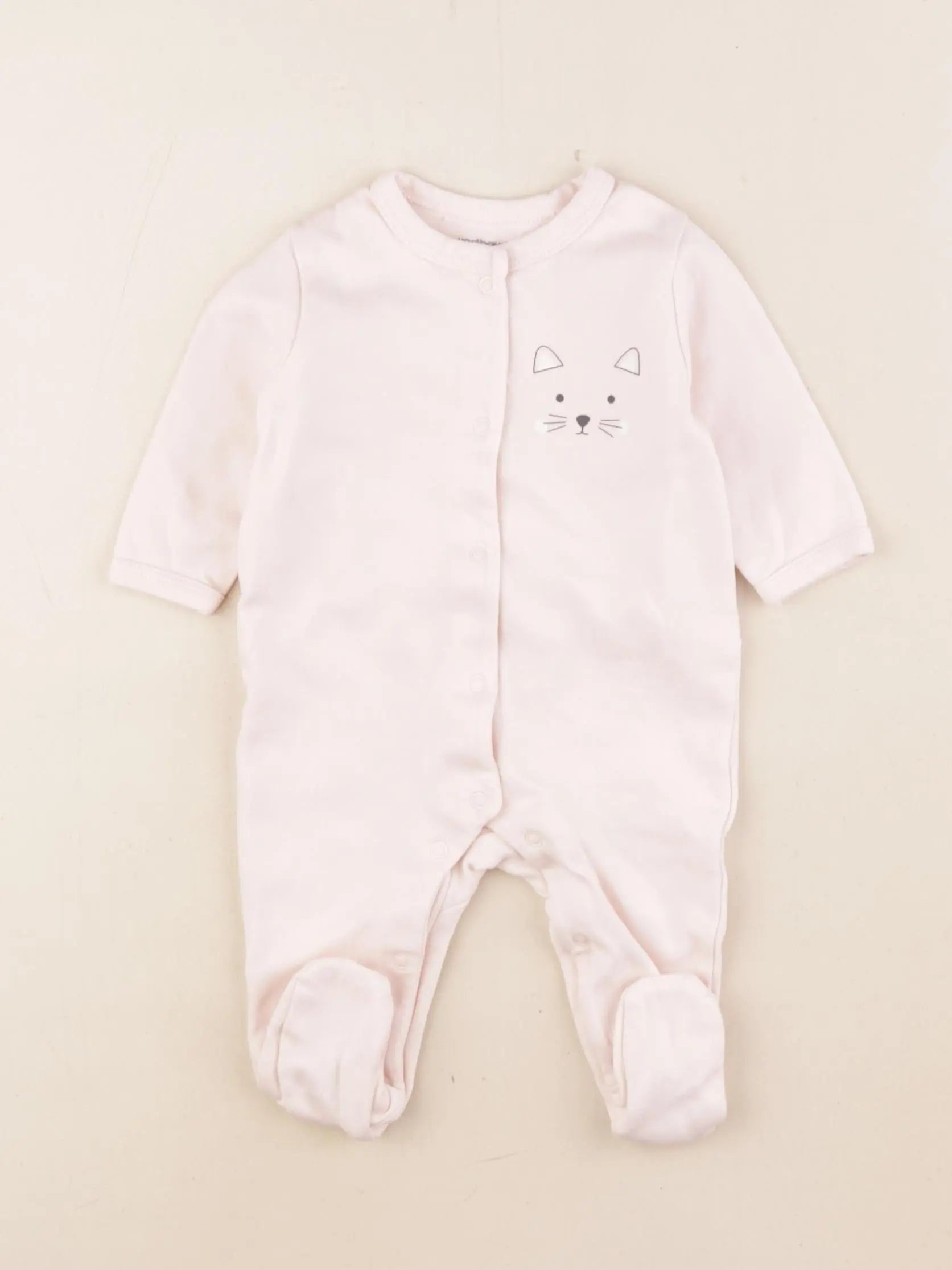 Vertbaudet - pyjama coton rose - 3 mois