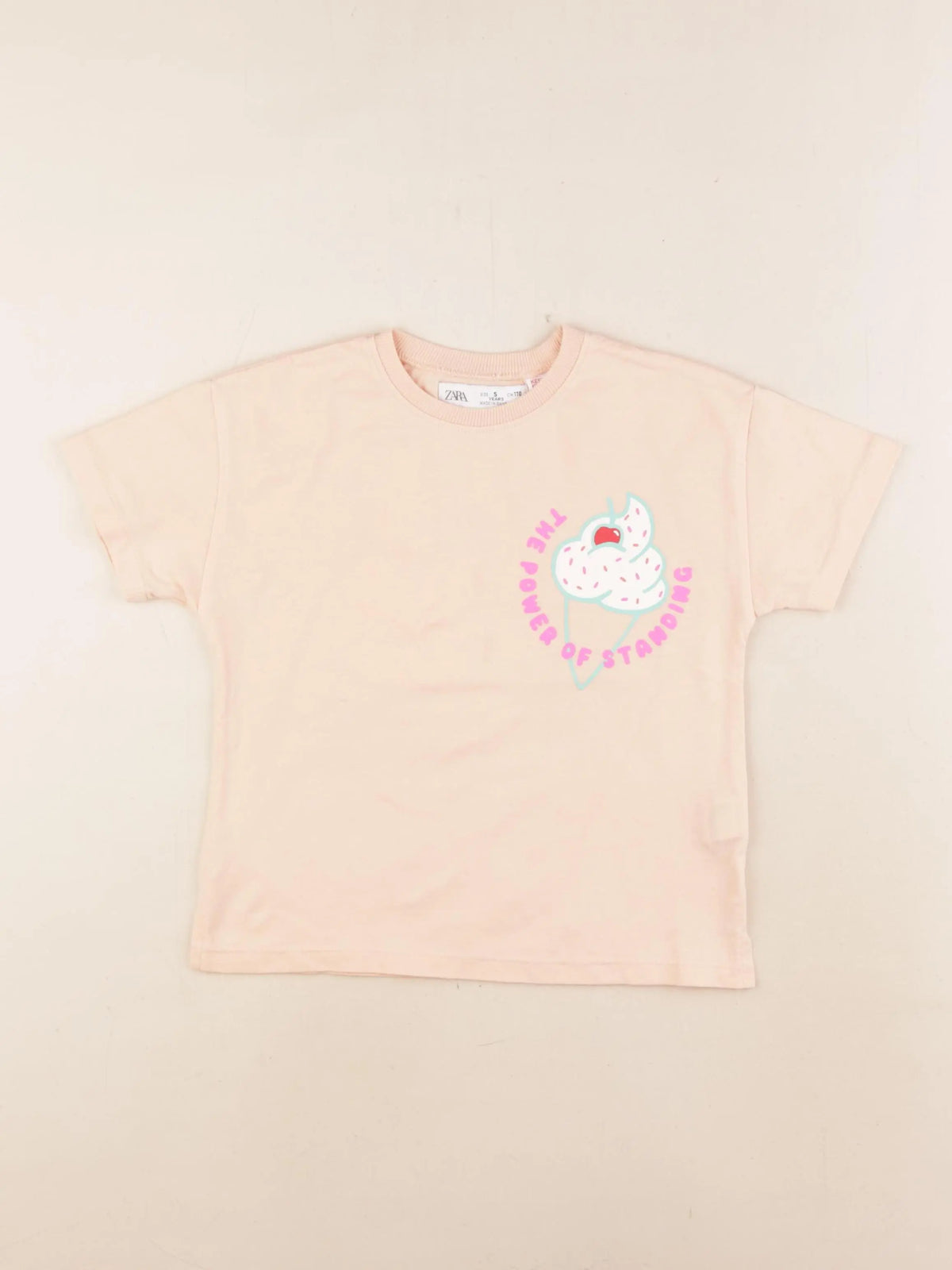 Zara - tee-shirt imprimé au dos orange - 5 ans