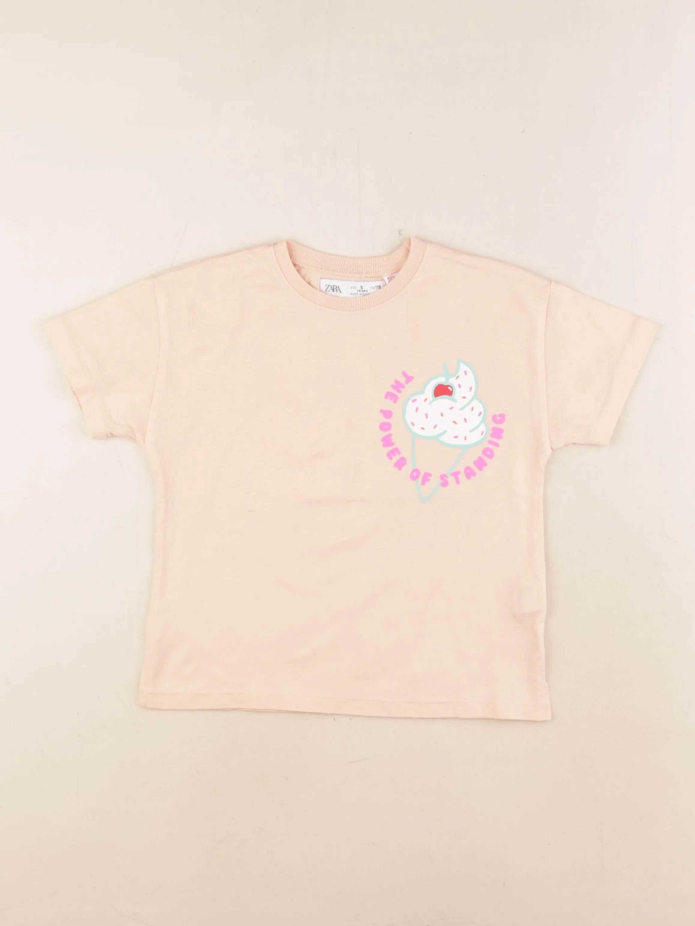 Zara - tee-shirt imprimé au dos orange - 5 ans