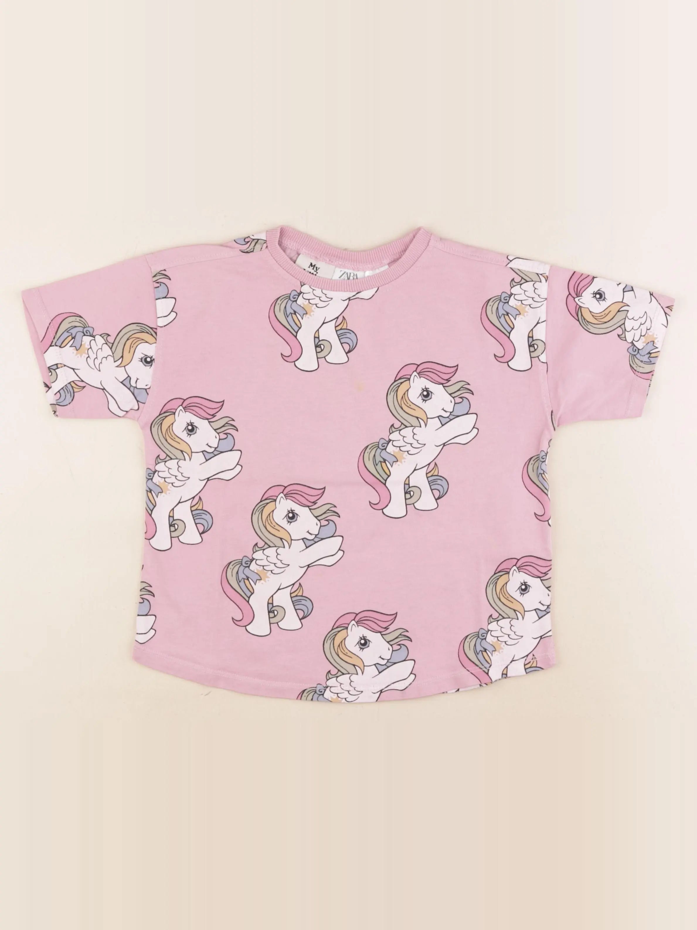 Zara - tee-shirt imprimé au dos rose - 4 ans