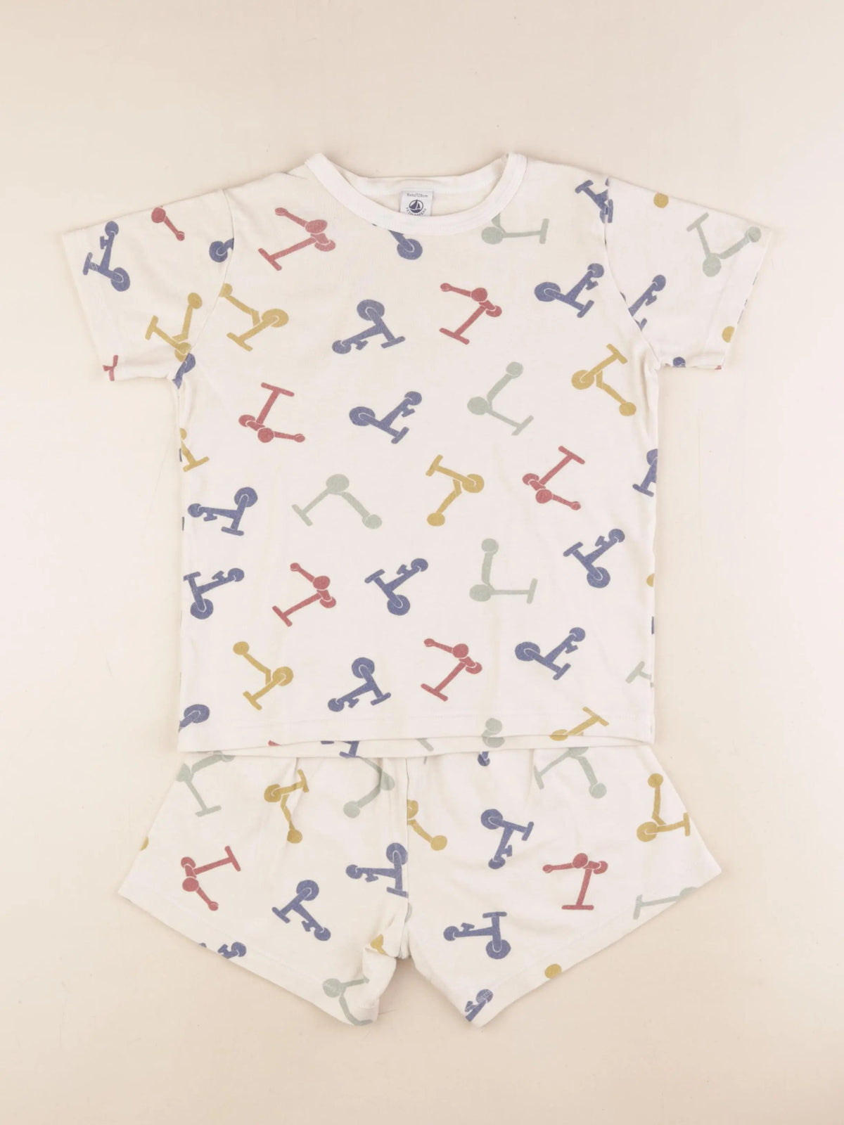 Petit Bateau - pyjama coton marron - 8 ans