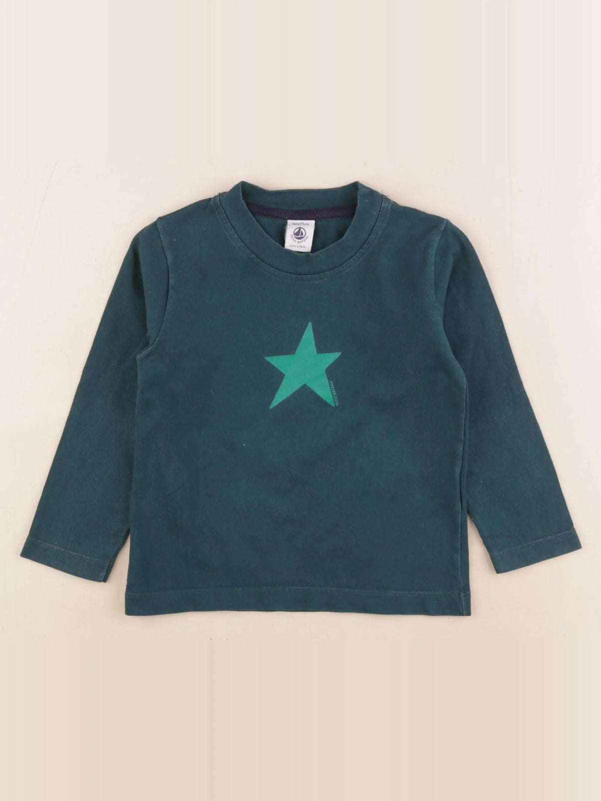 Petit Bateau - tee-shirt vert - 3 ans