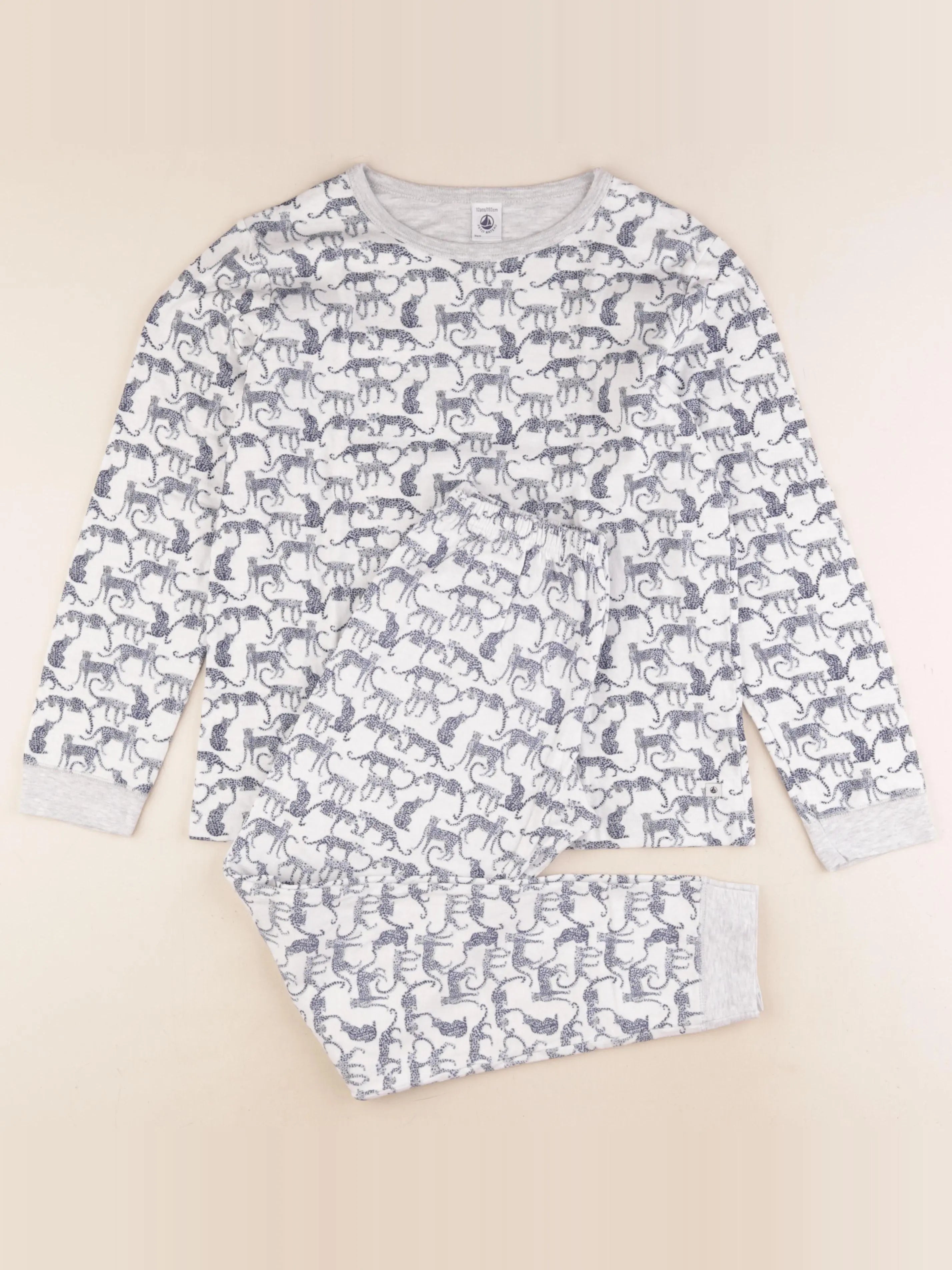 Petit Bateau - pyjama coton bleu - 12 ans