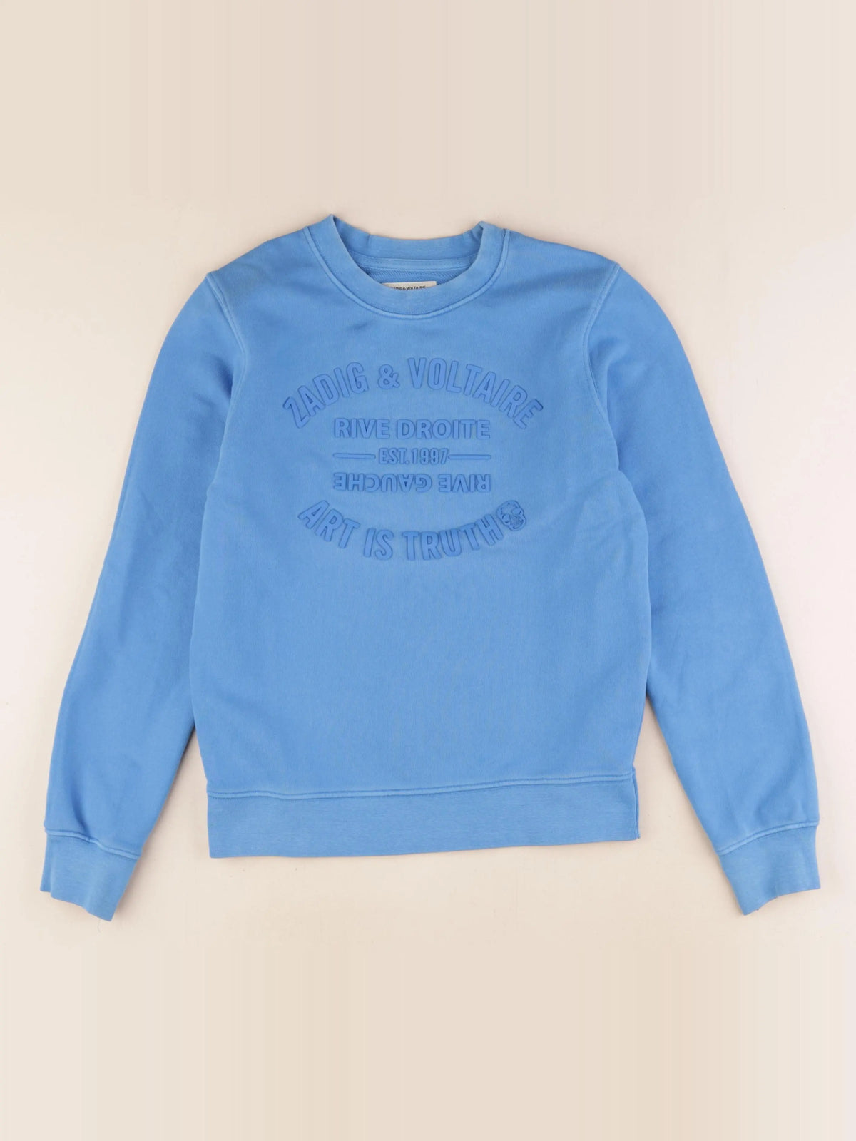 Zadig & Voltaire - sweat bleu - 12 ans