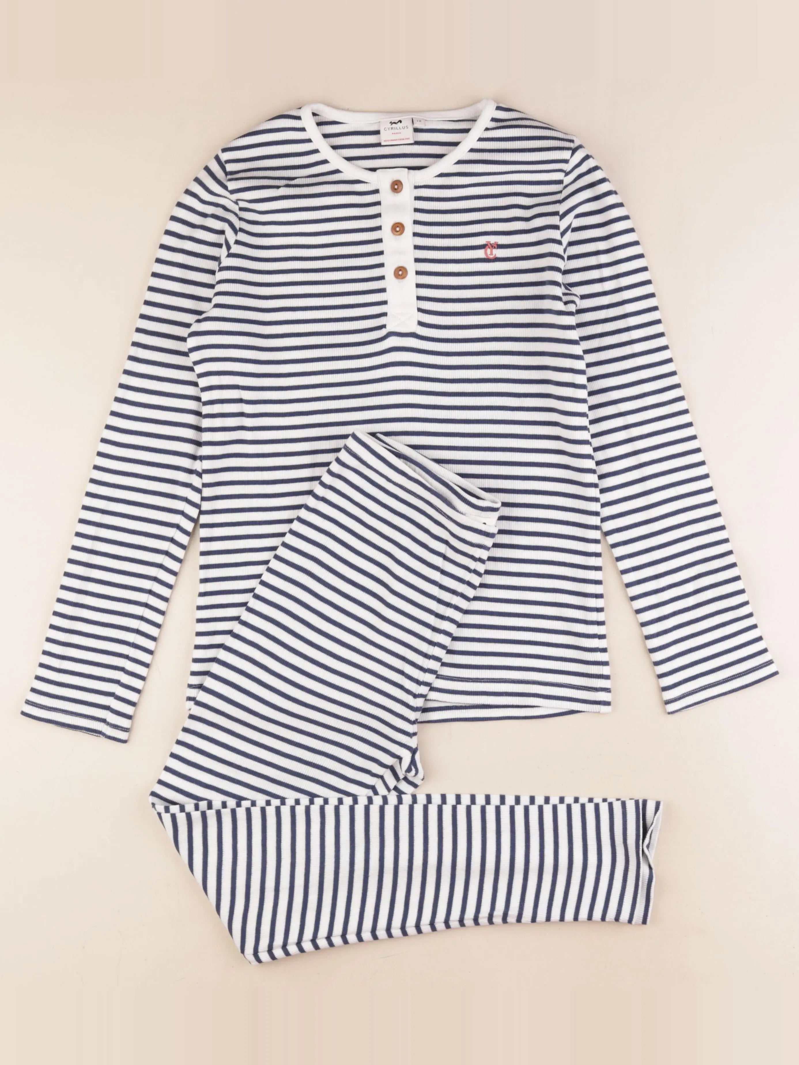 Cyrillus - pyjama coton bleu - 12 ans