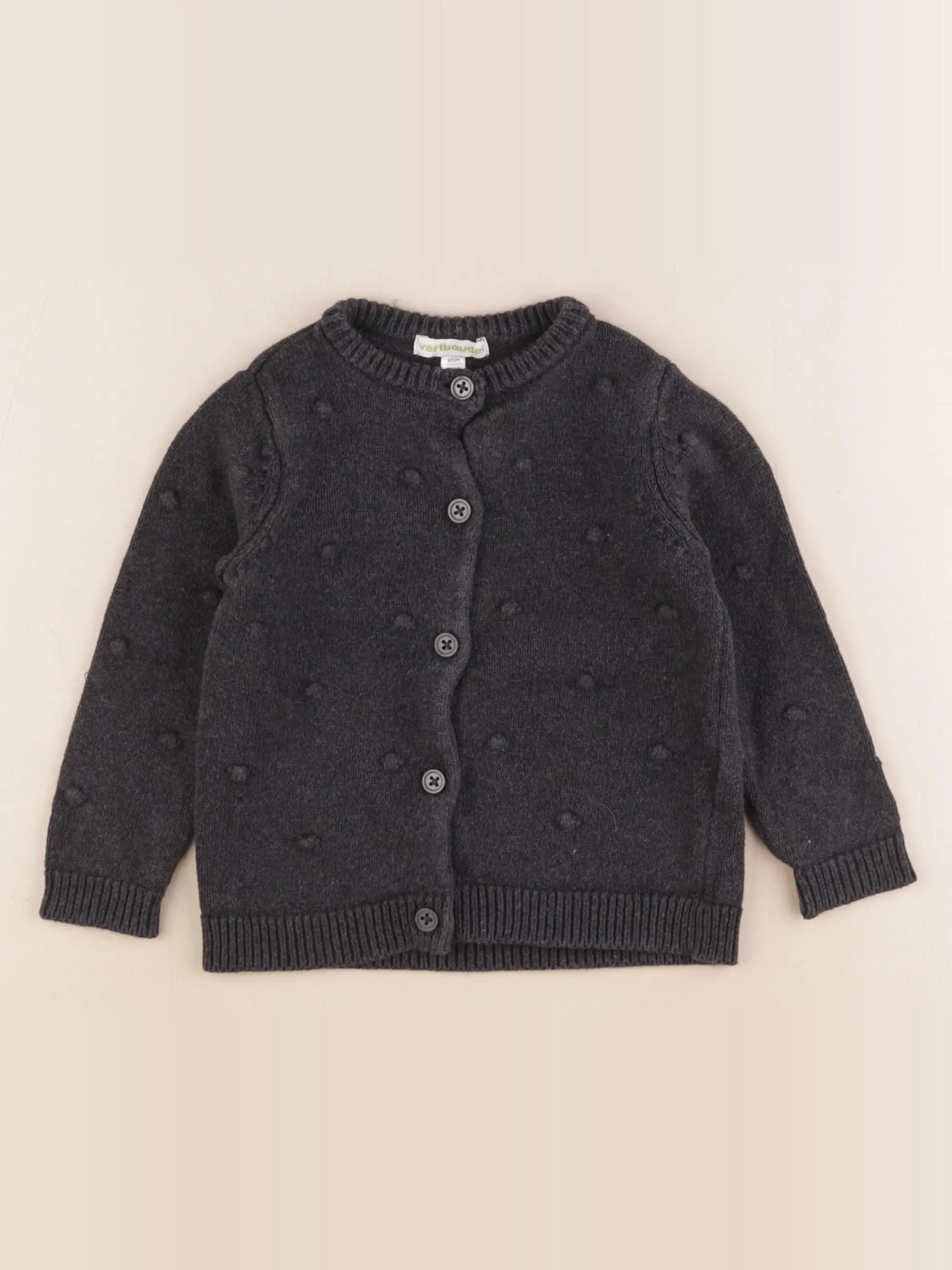 Vertbaudet - gilet gris - 3 ans