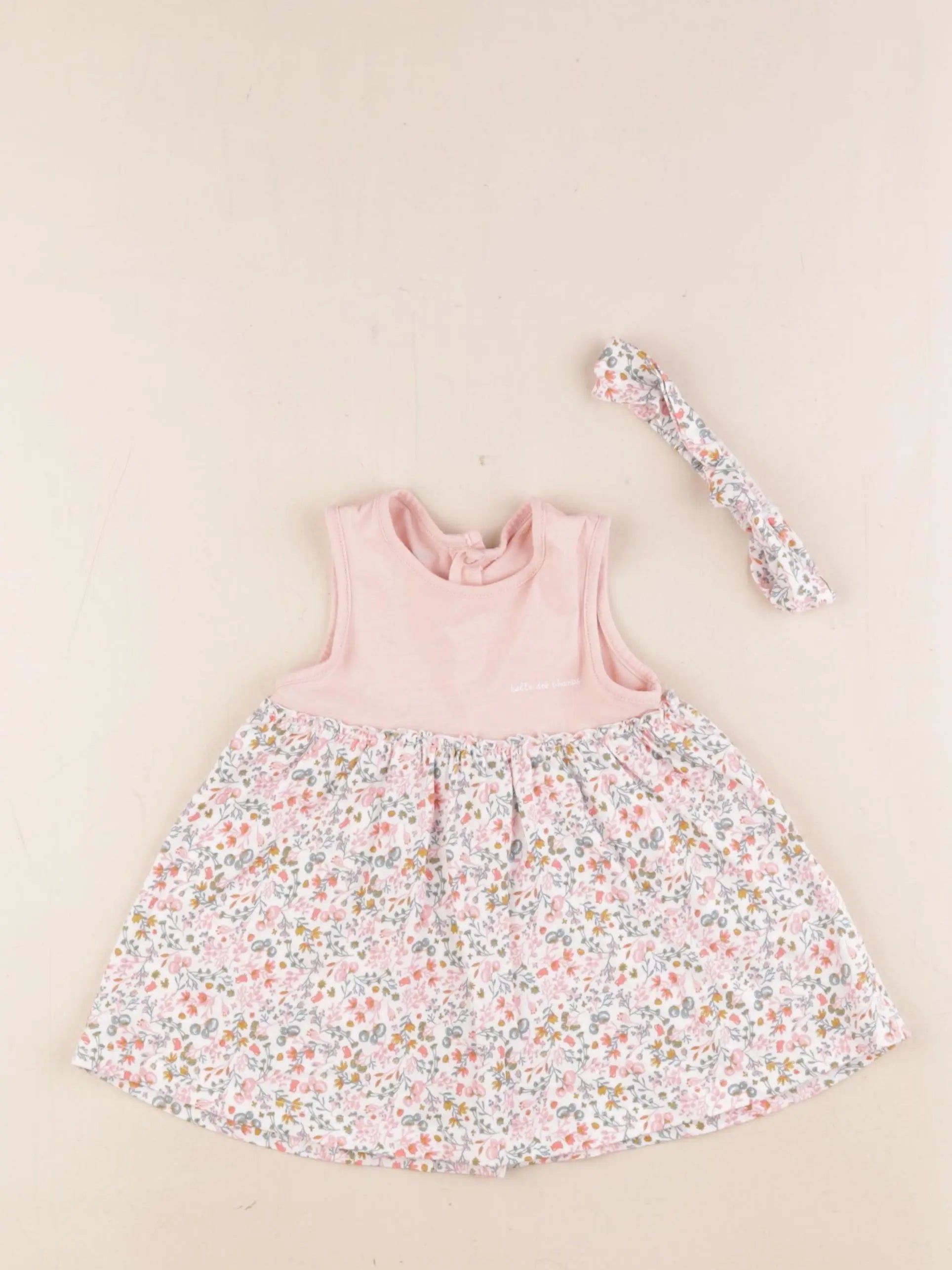 Vertbaudet - robe rose - 3 mois