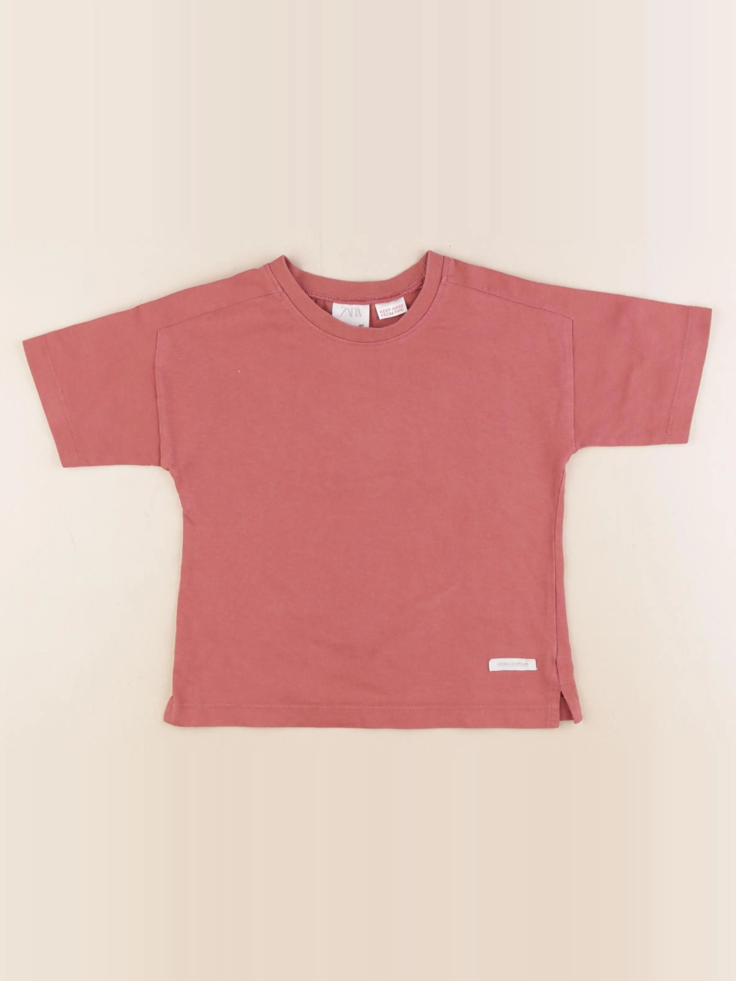 Zara - tee-shirt rouge - 2 ans
