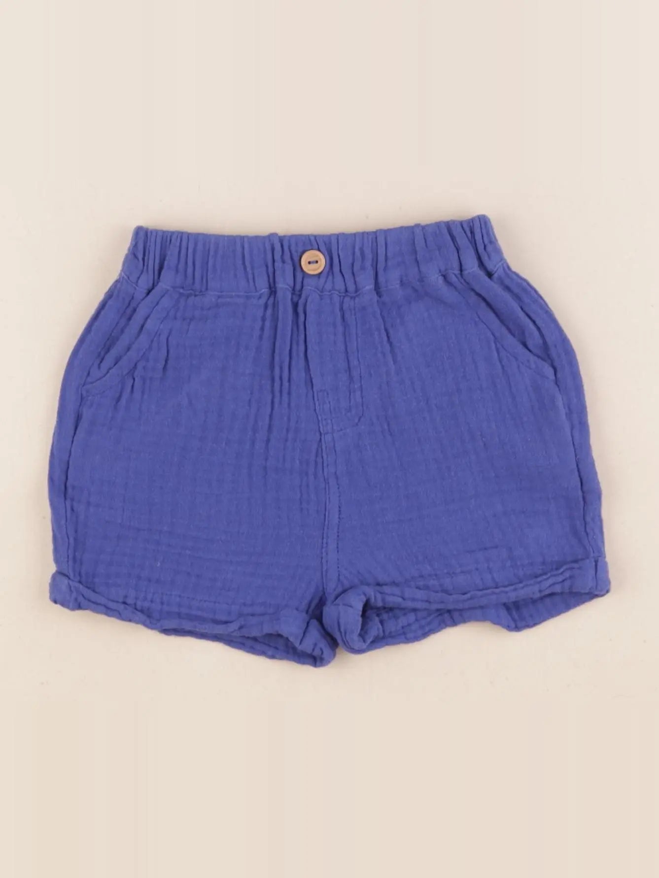 Vertbaudet - short bleu - 12 mois