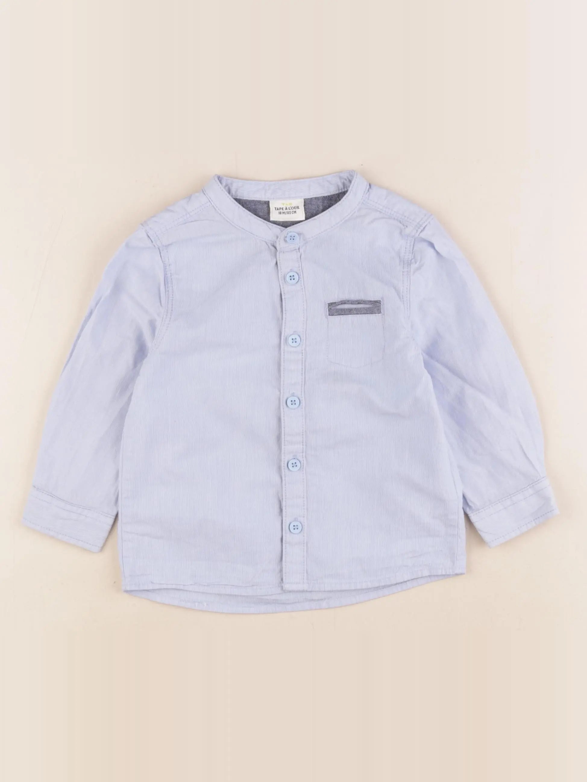 Tape à l'oeil - chemise bleu - 18 mois