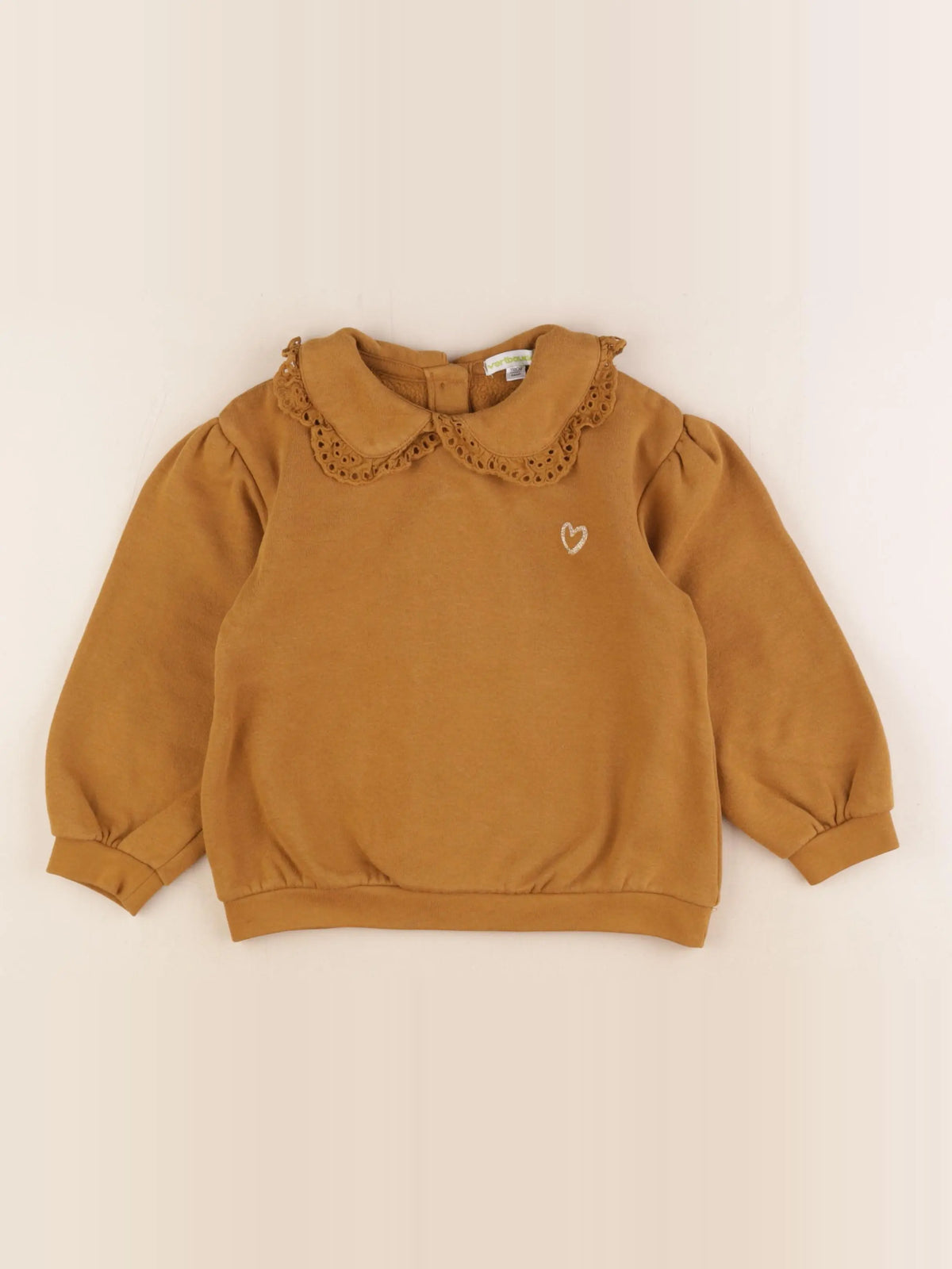 Vertbaudet - sweat jaune - 5 ans