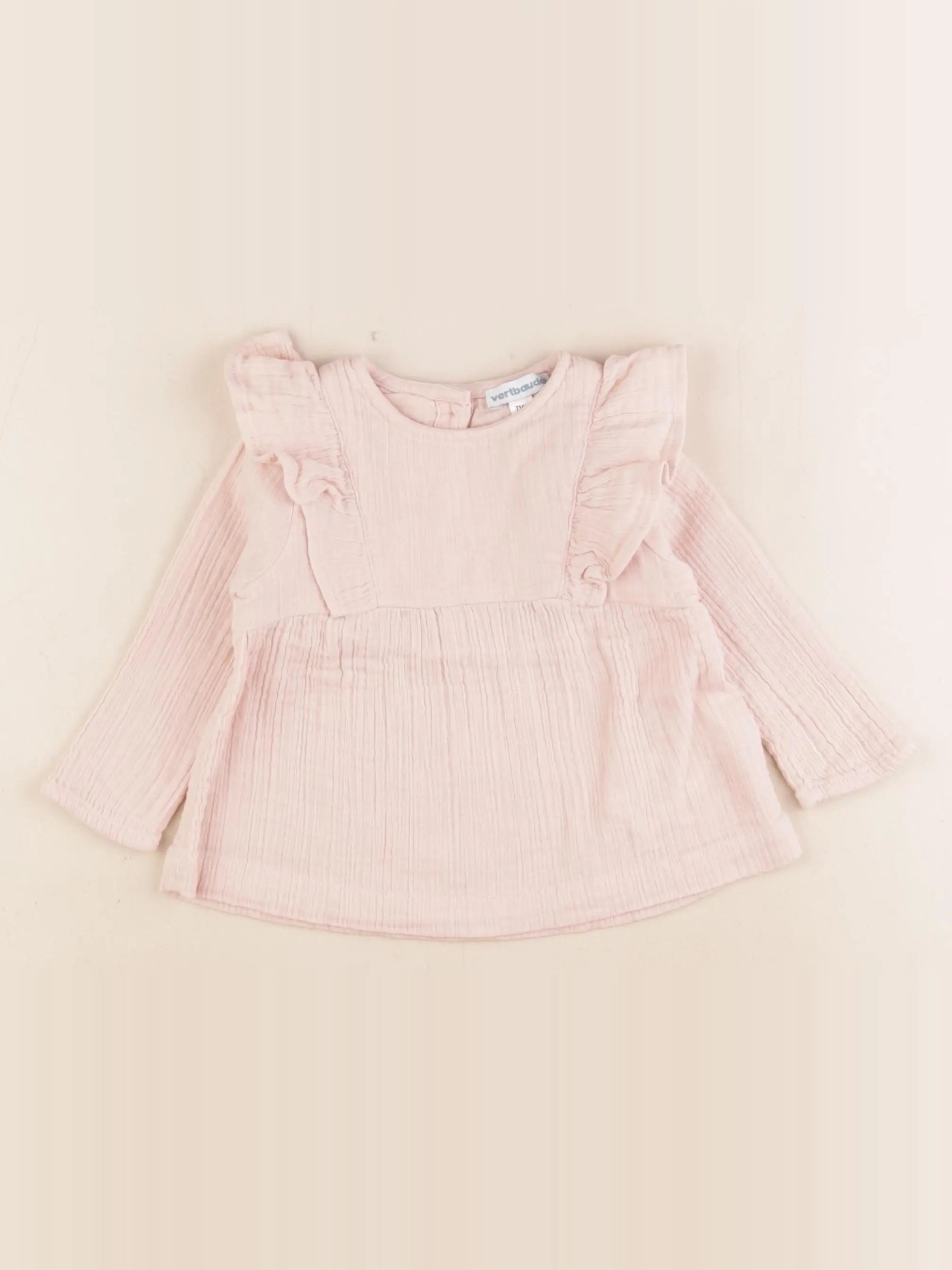 Vertbaudet - tee-shirt rose - 9 mois