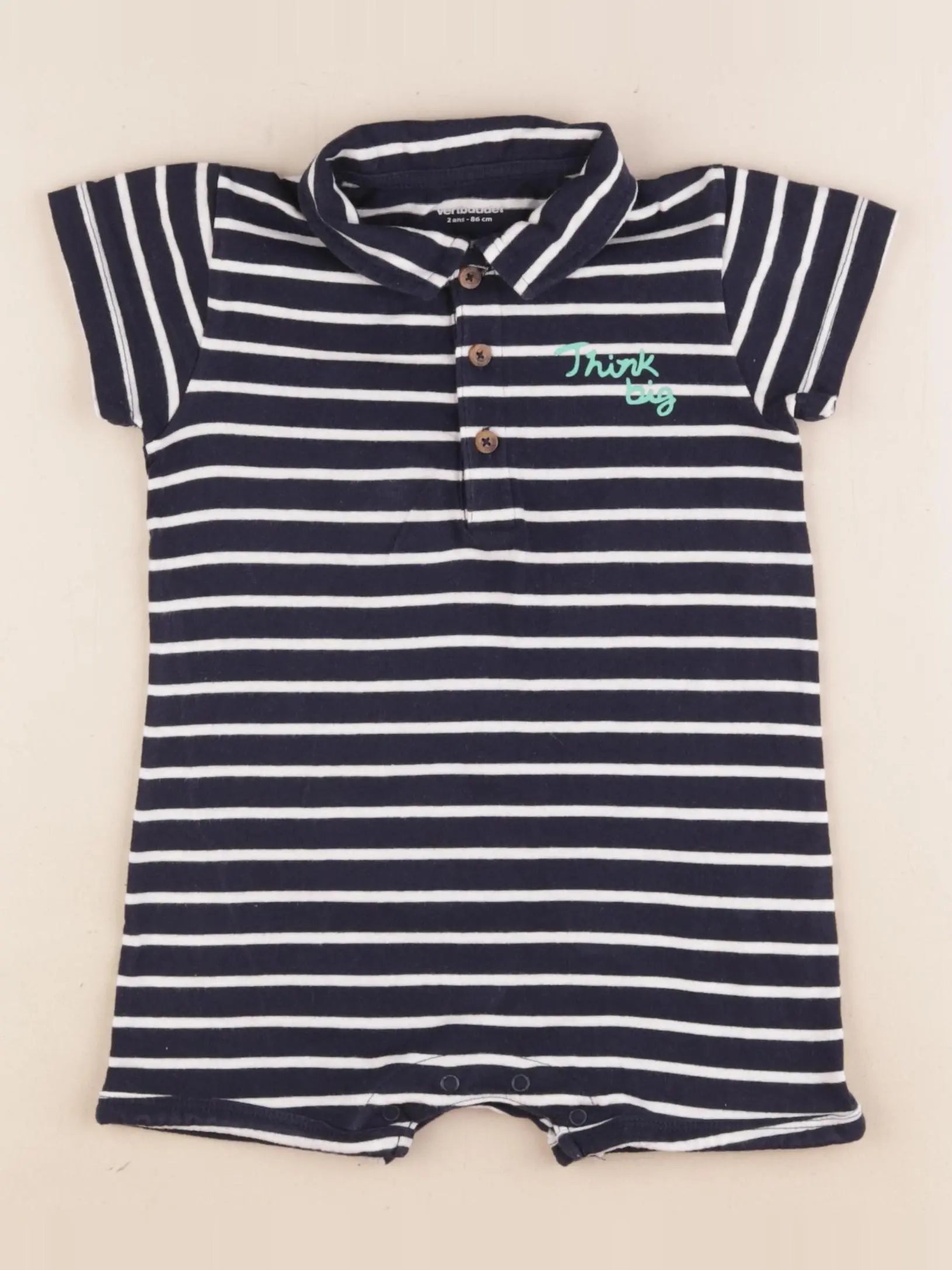 Vertbaudet - combinaison bleu - 2 ans