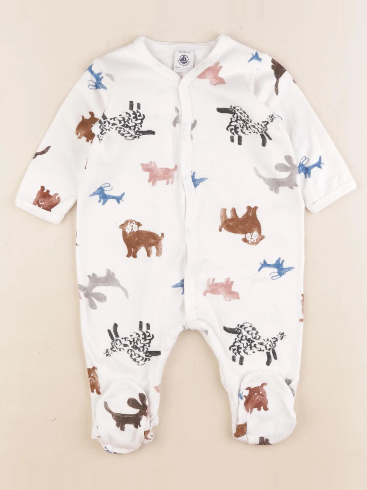 Petit Bateau - pyjama coton multicolore - 6 mois