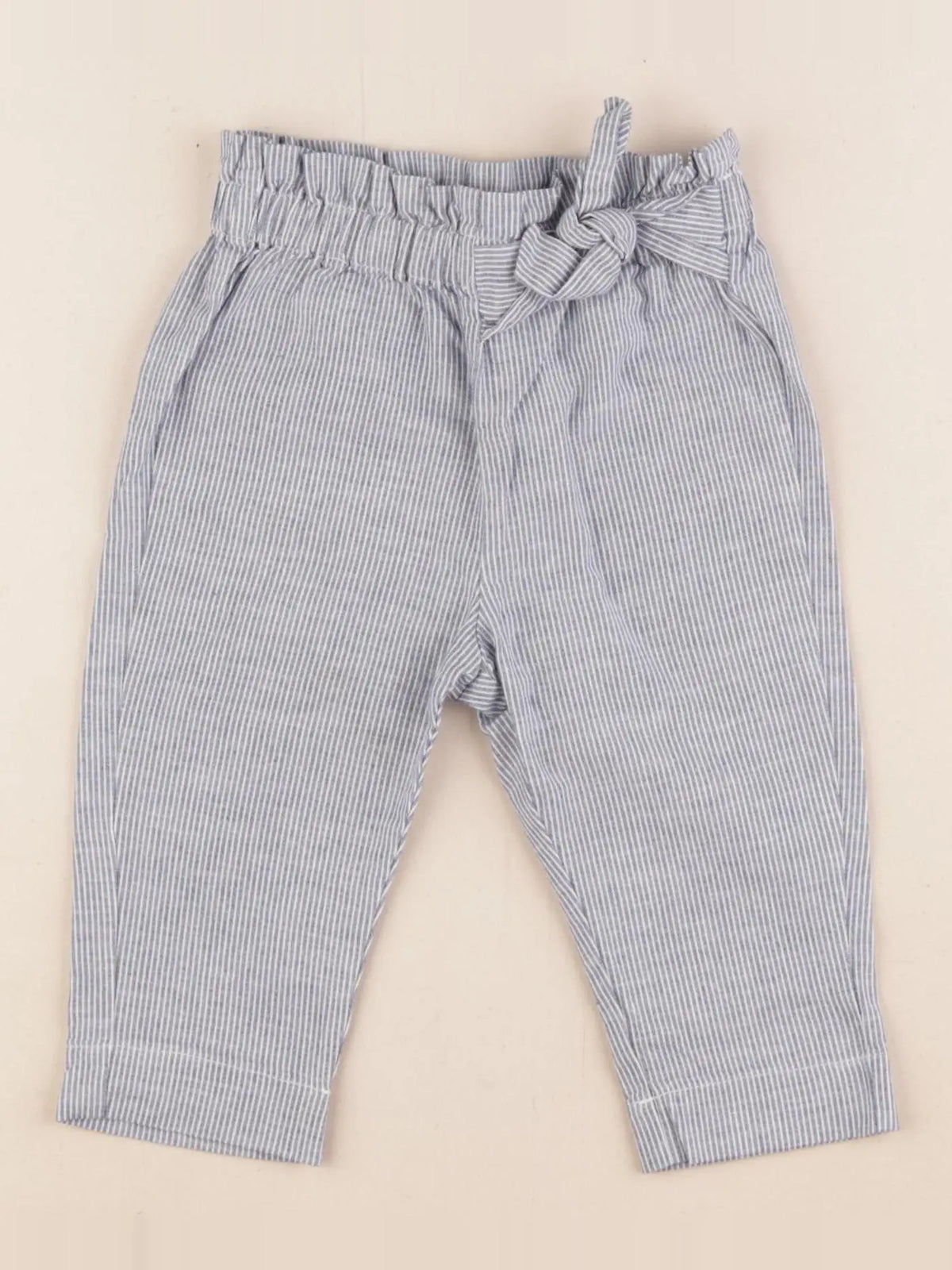Vertbaudet - pantalon bleu - 9 mois
