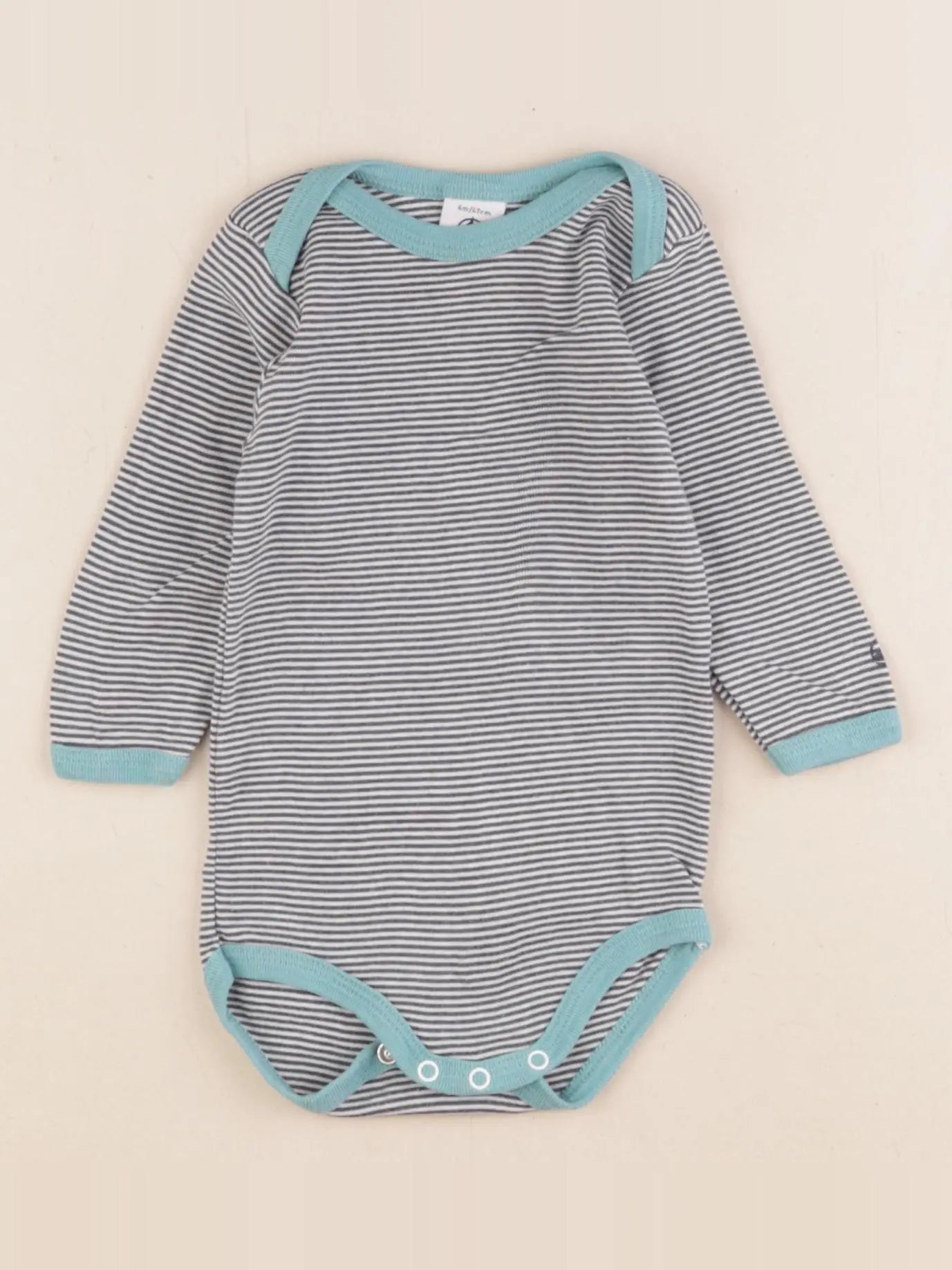 Petit Bateau - body vert, bleu - 6 mois