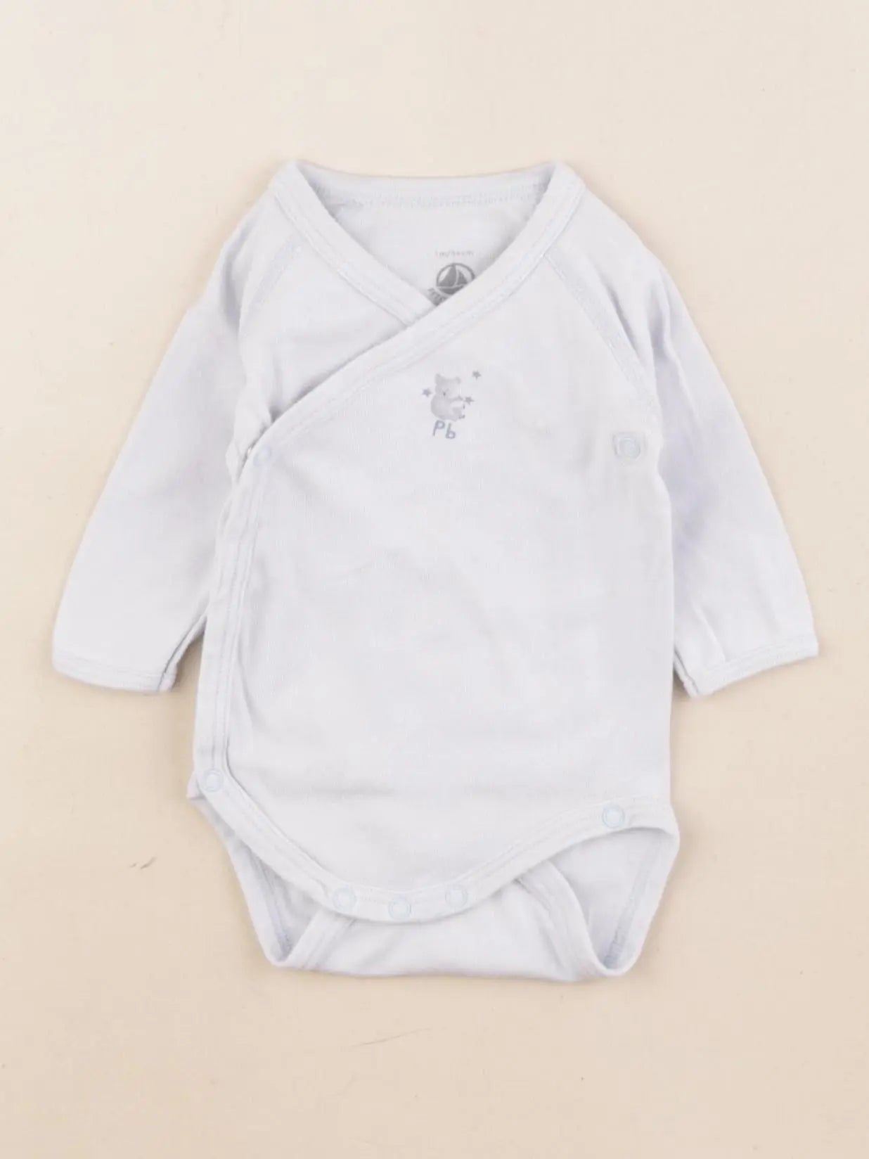 Petit Bateau - body bleu - 1 mois