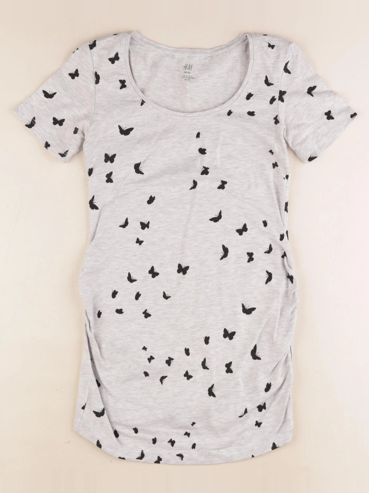 H&M - tee-shirt grossesse gris - xs