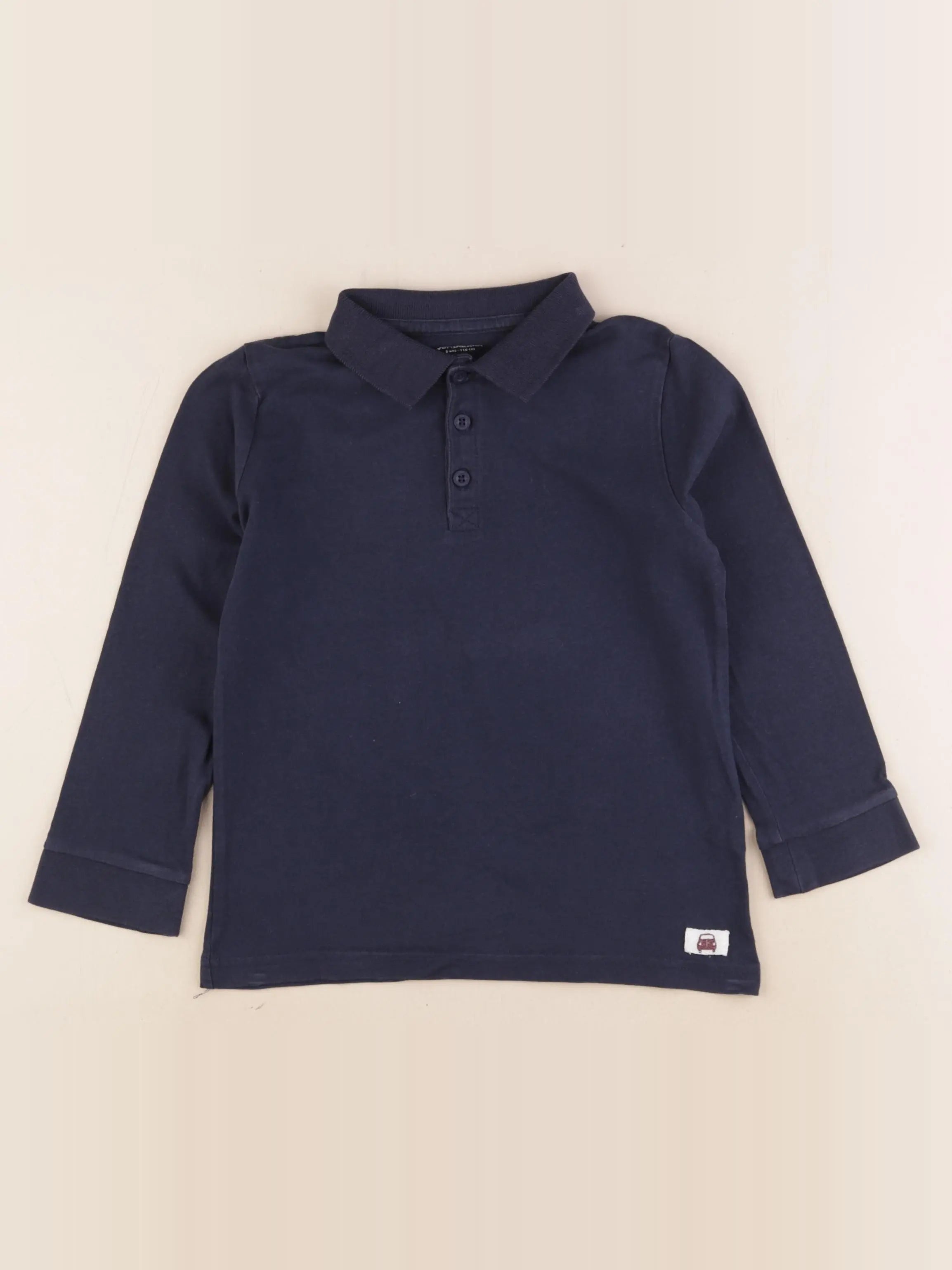 Vertbaudet - polo bleu - 6 ans