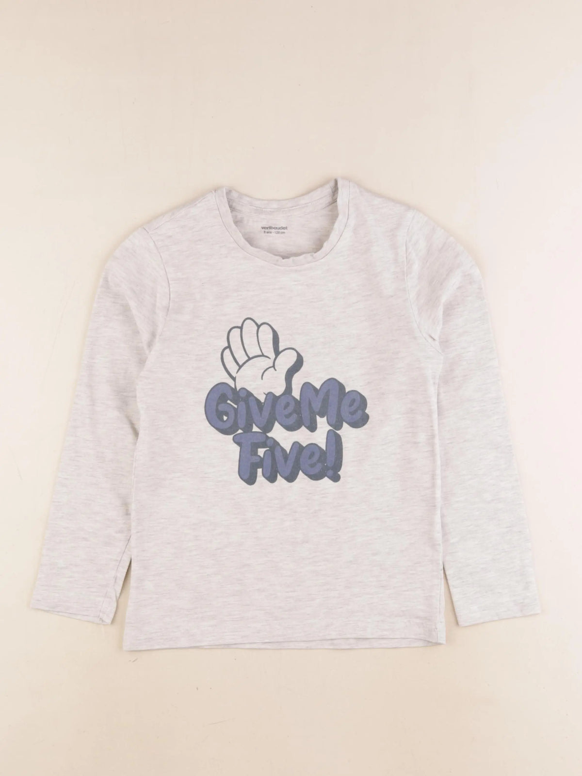 Vertbaudet - tee-shirt gris - 8 ans