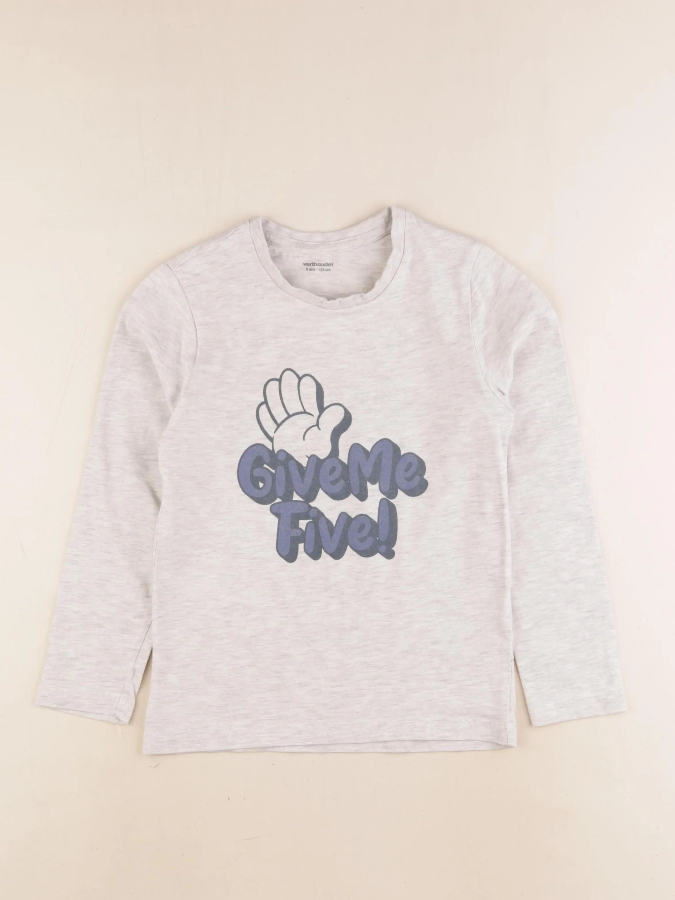 Vertbaudet - tee-shirt gris - 8 ans