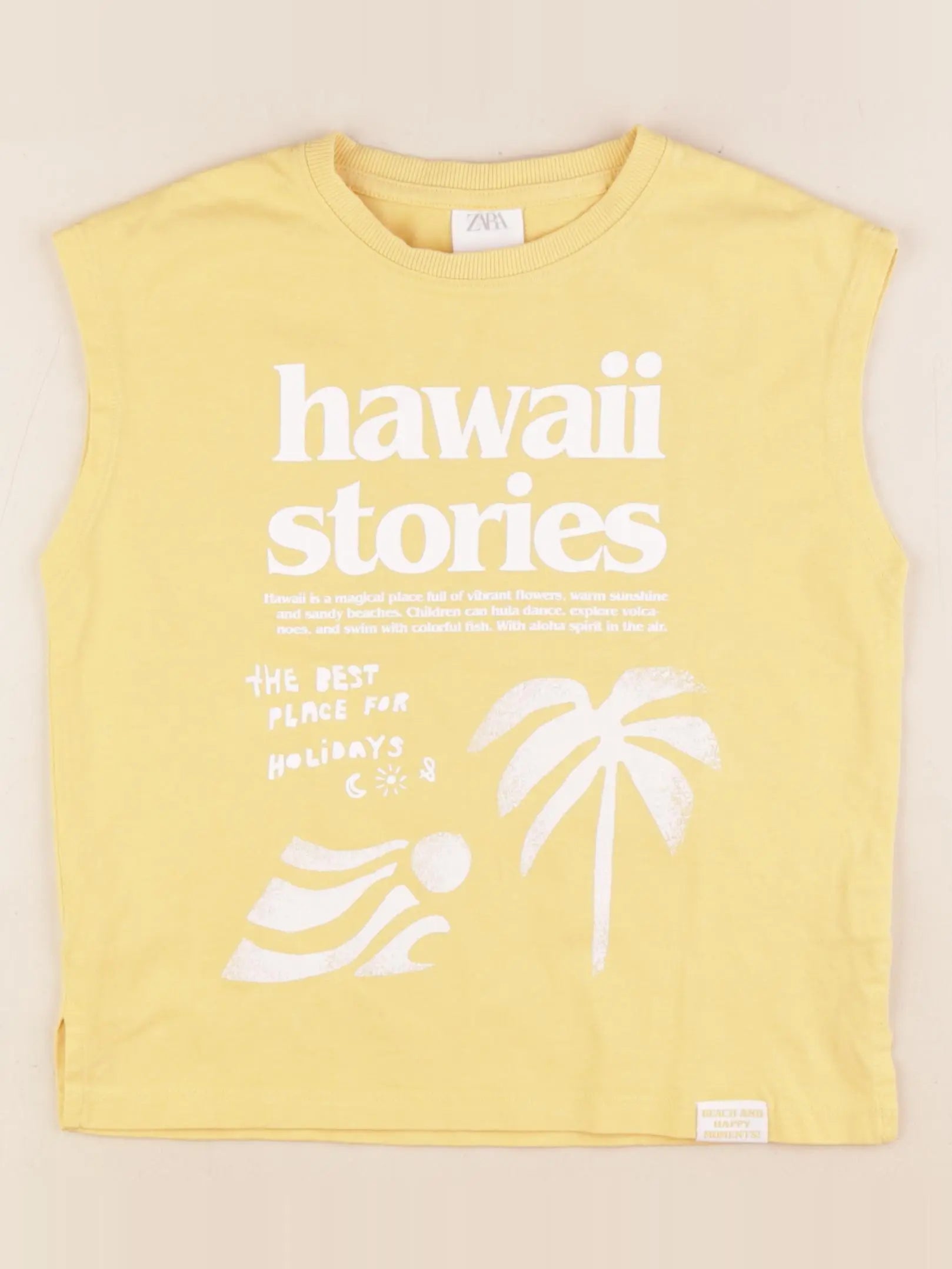 Zara - tee-shirt jaune - 6/7 ans
