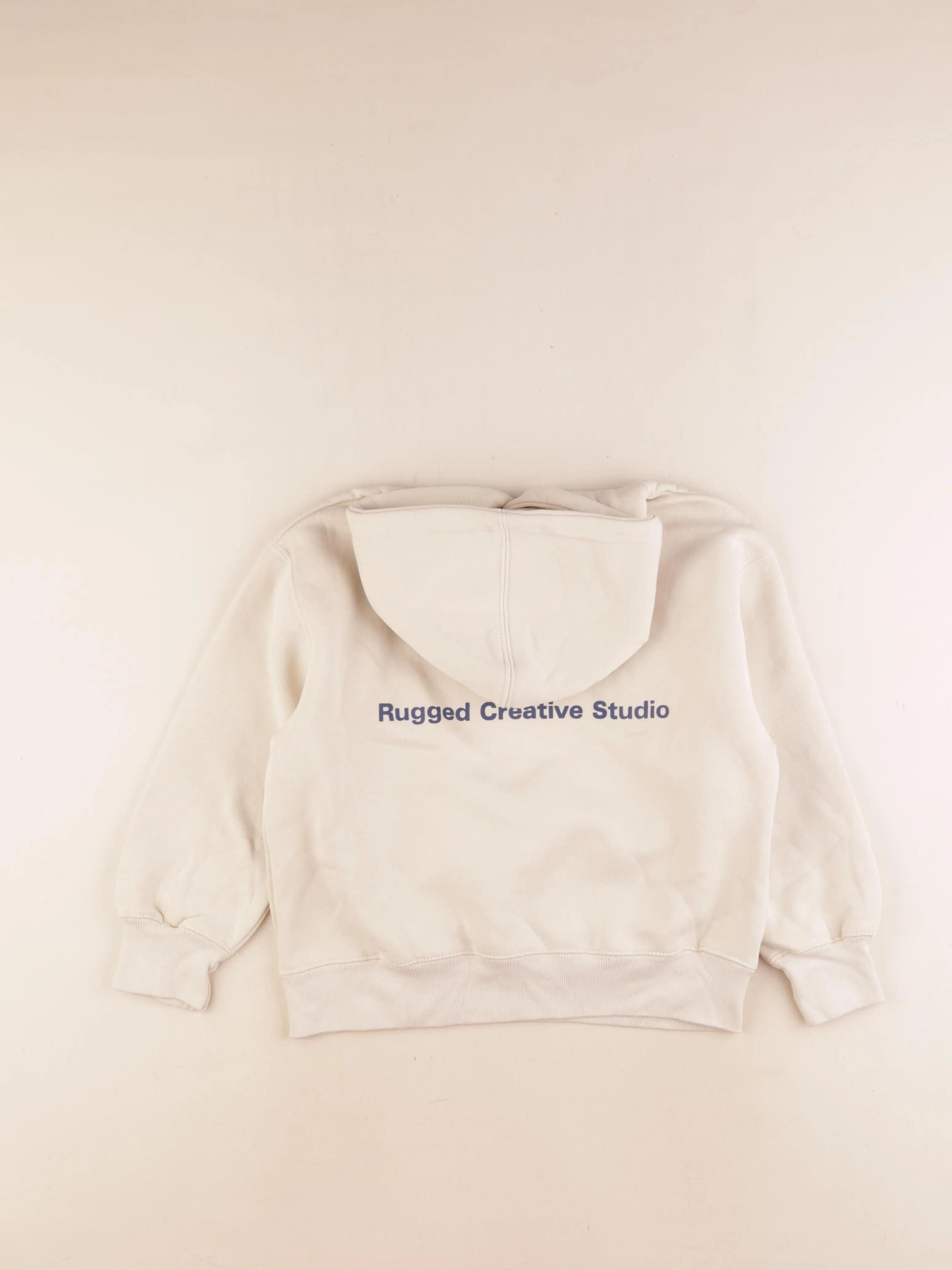 Zara - sweat imprimé au dos beige - 7/8 ans