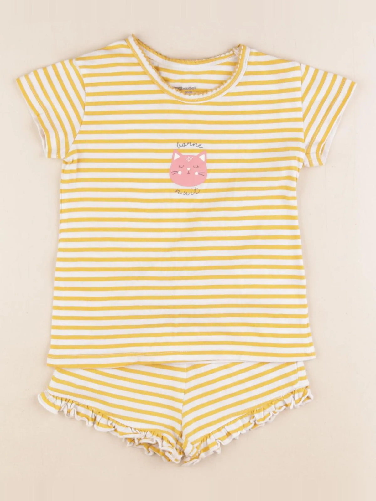 Vertbaudet - pyjama coton jaune - 3 ans