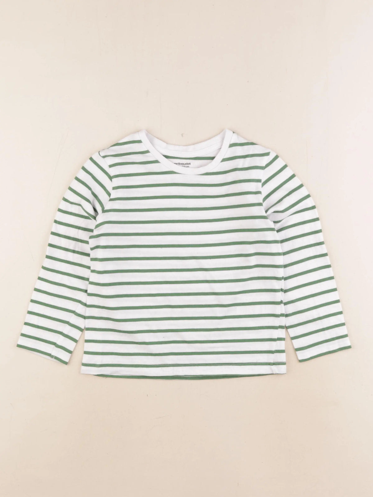 Vertbaudet - tee-shirt blanc, vert - 5 ans