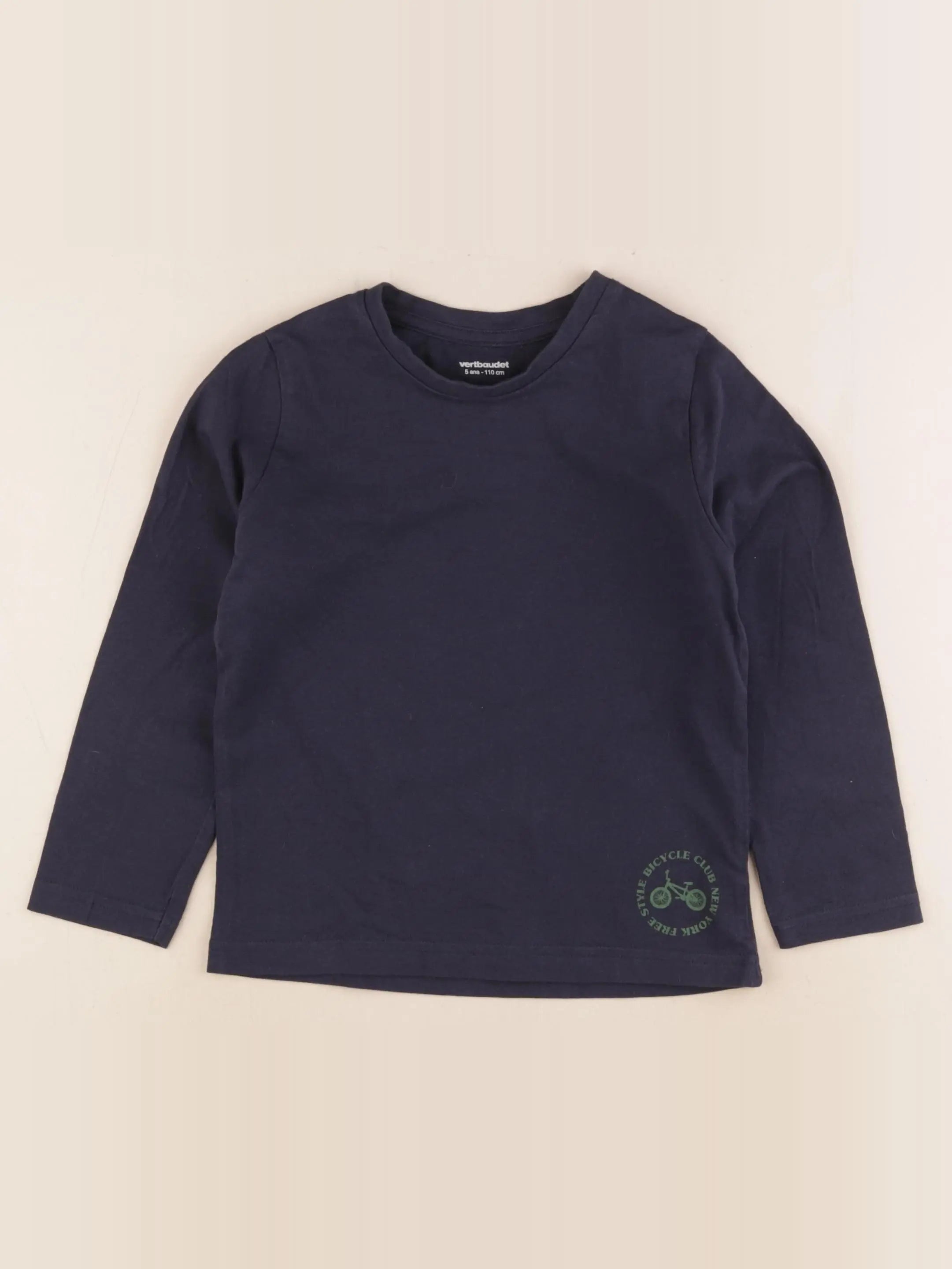 Vertbaudet - tee-shirt bleu - 5 ans