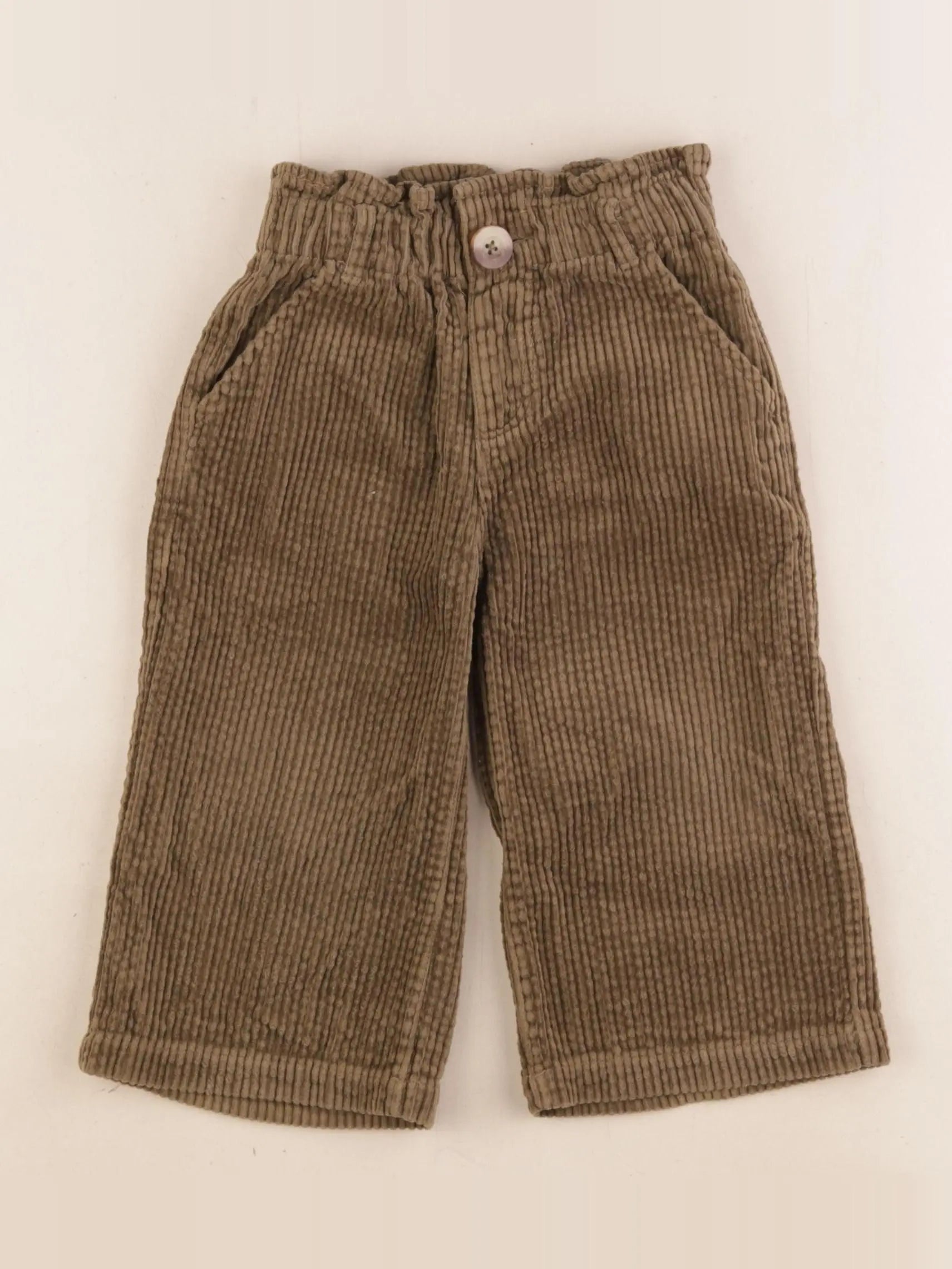 Vertbaudet - pantalon vert - 2 ans