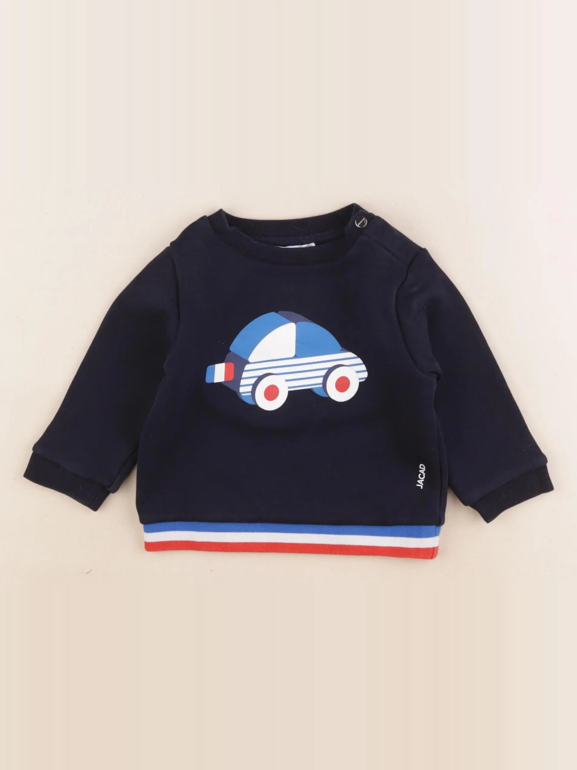 Jacadi - sweat bleu - 12 mois