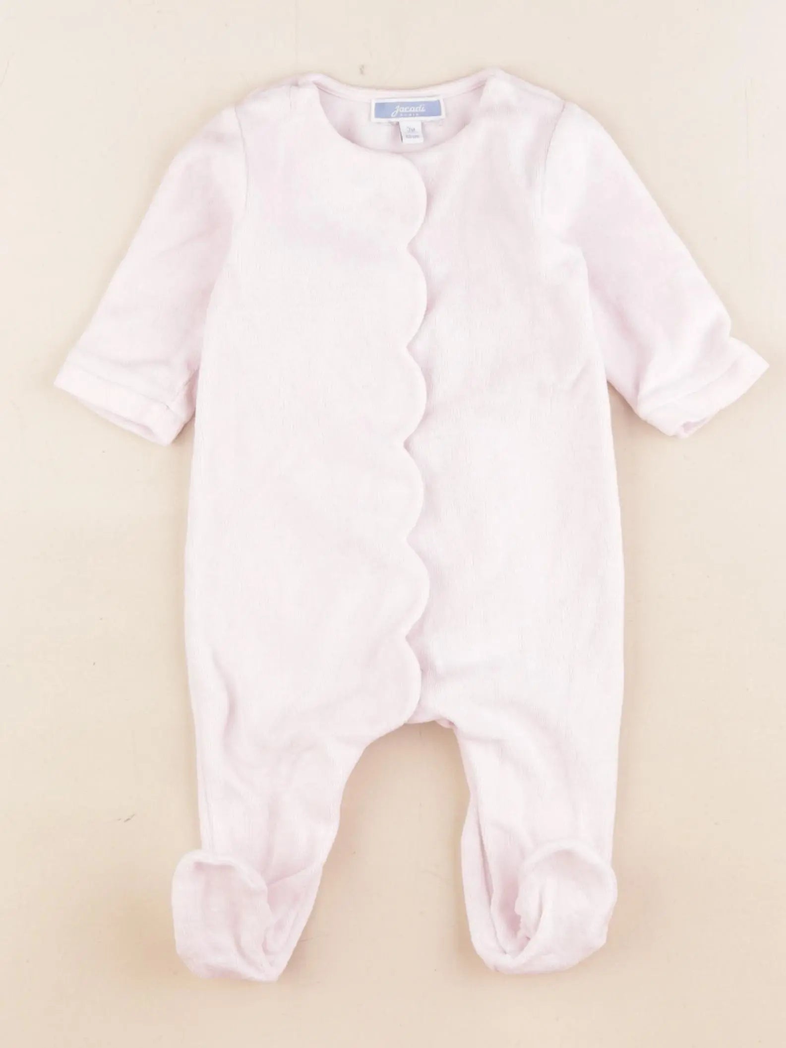 Jacadi - pyjama velours rose - 3 mois