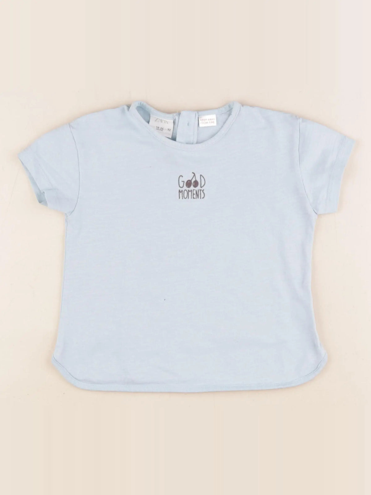 Zara - tee-shirt bleu - 18/24 mois