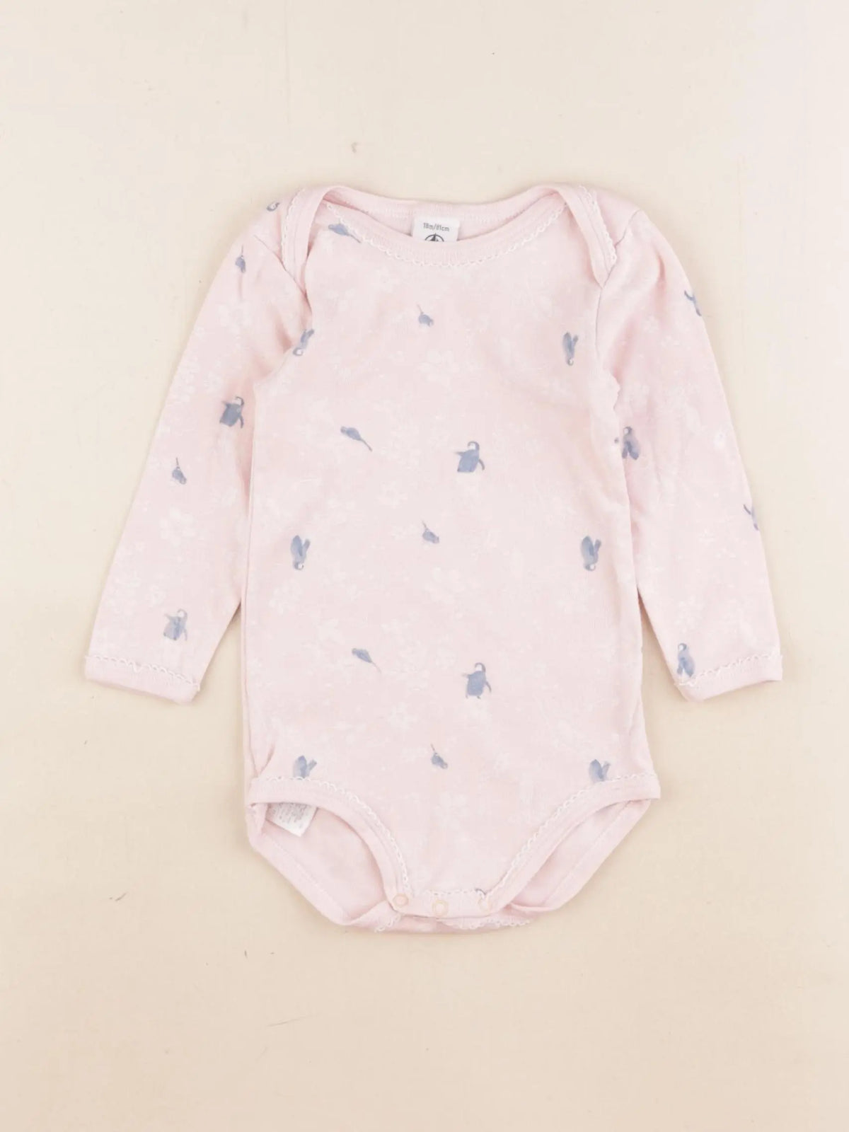 Petit Bateau - body rose - 18 mois