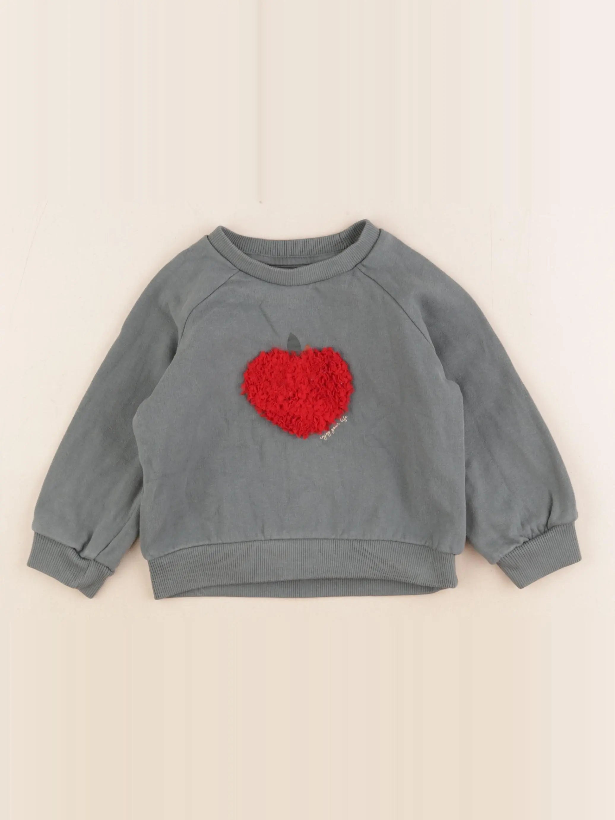 Vertbaudet - sweat vert - 2 ans