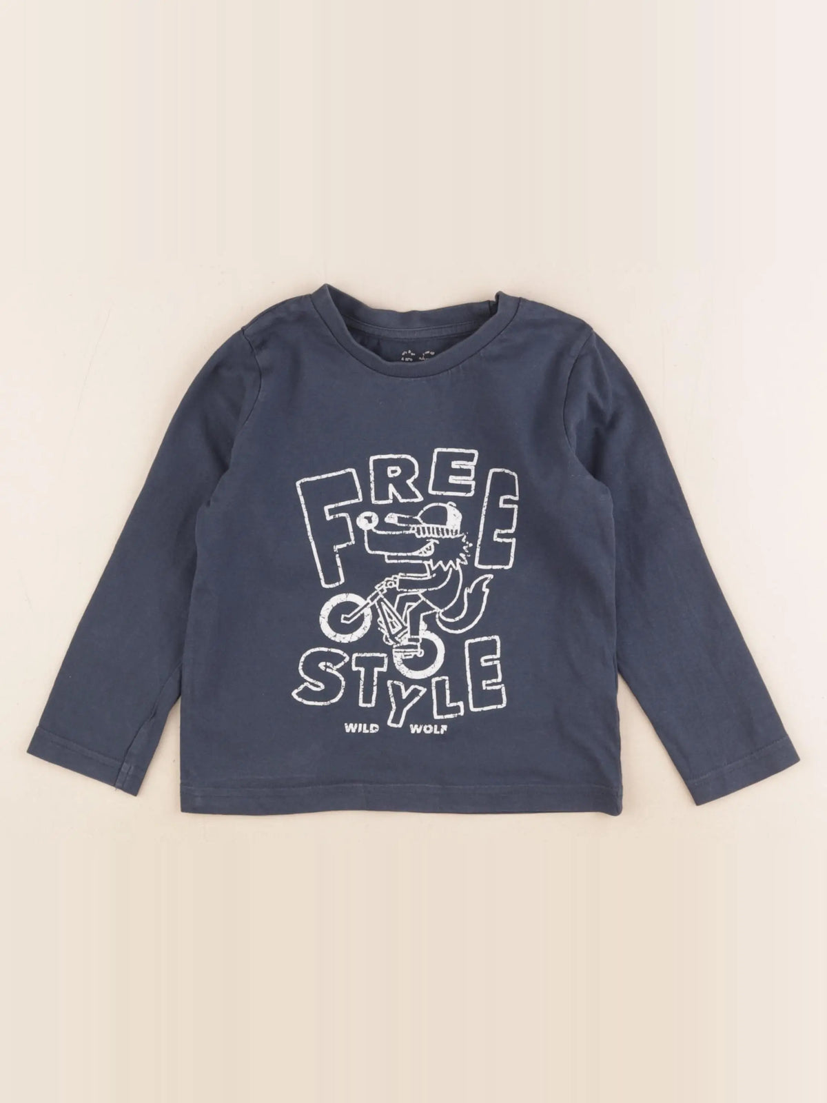 Vertbaudet - tee-shirt bleu - 4 ans