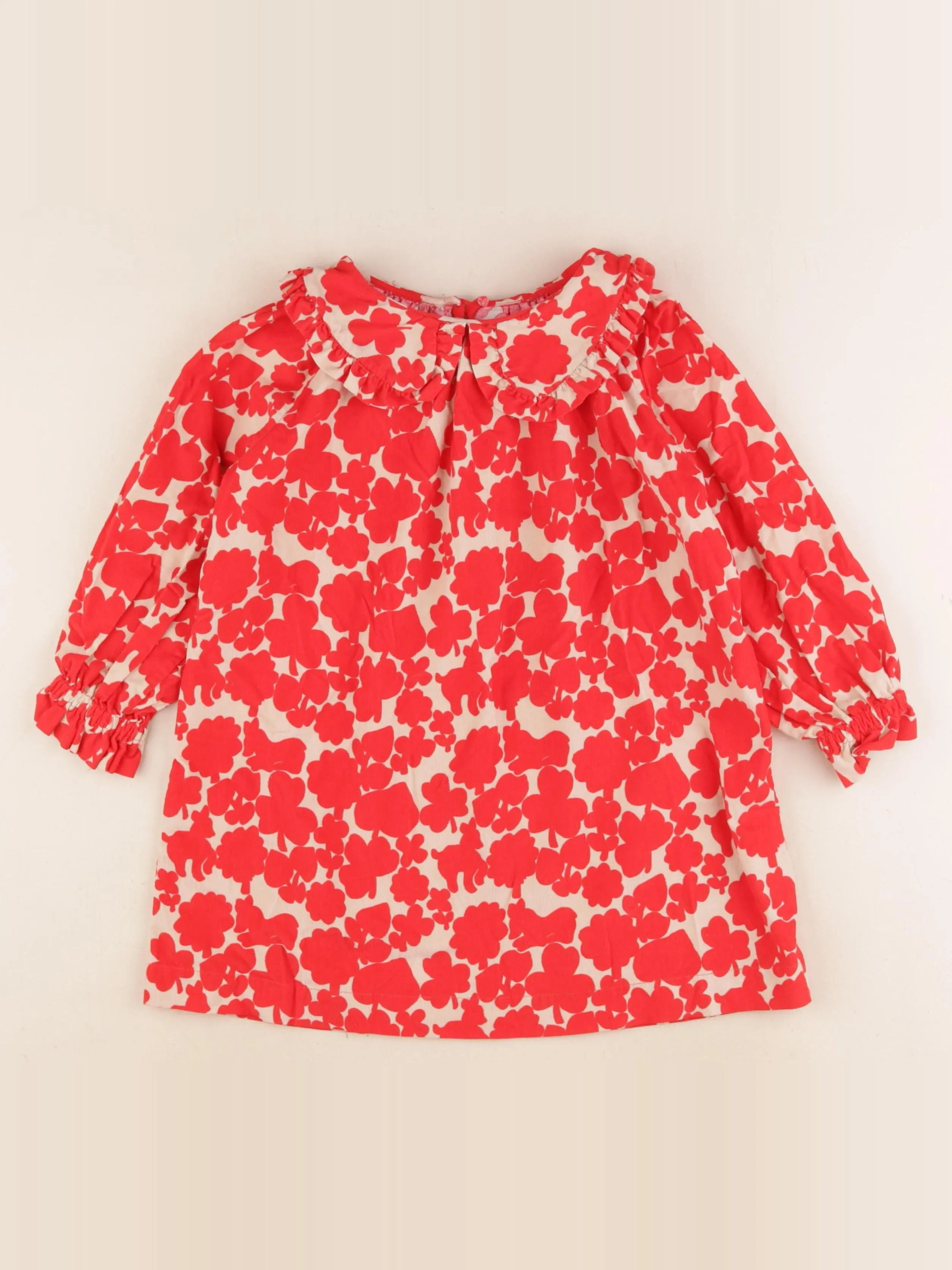 Bonton - robe rouge - 4 ans