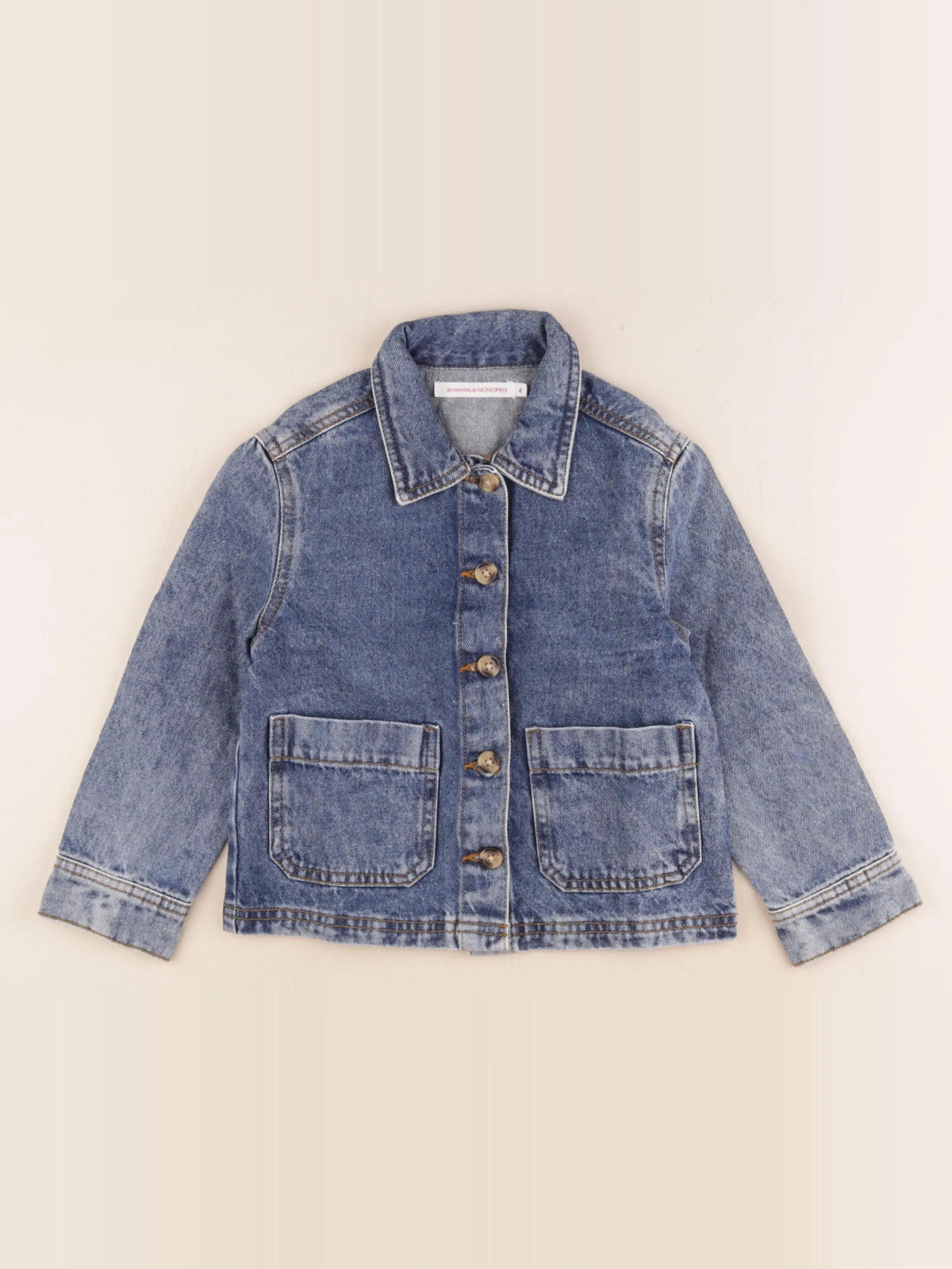 Monoprix - veste bleu - 4 ans