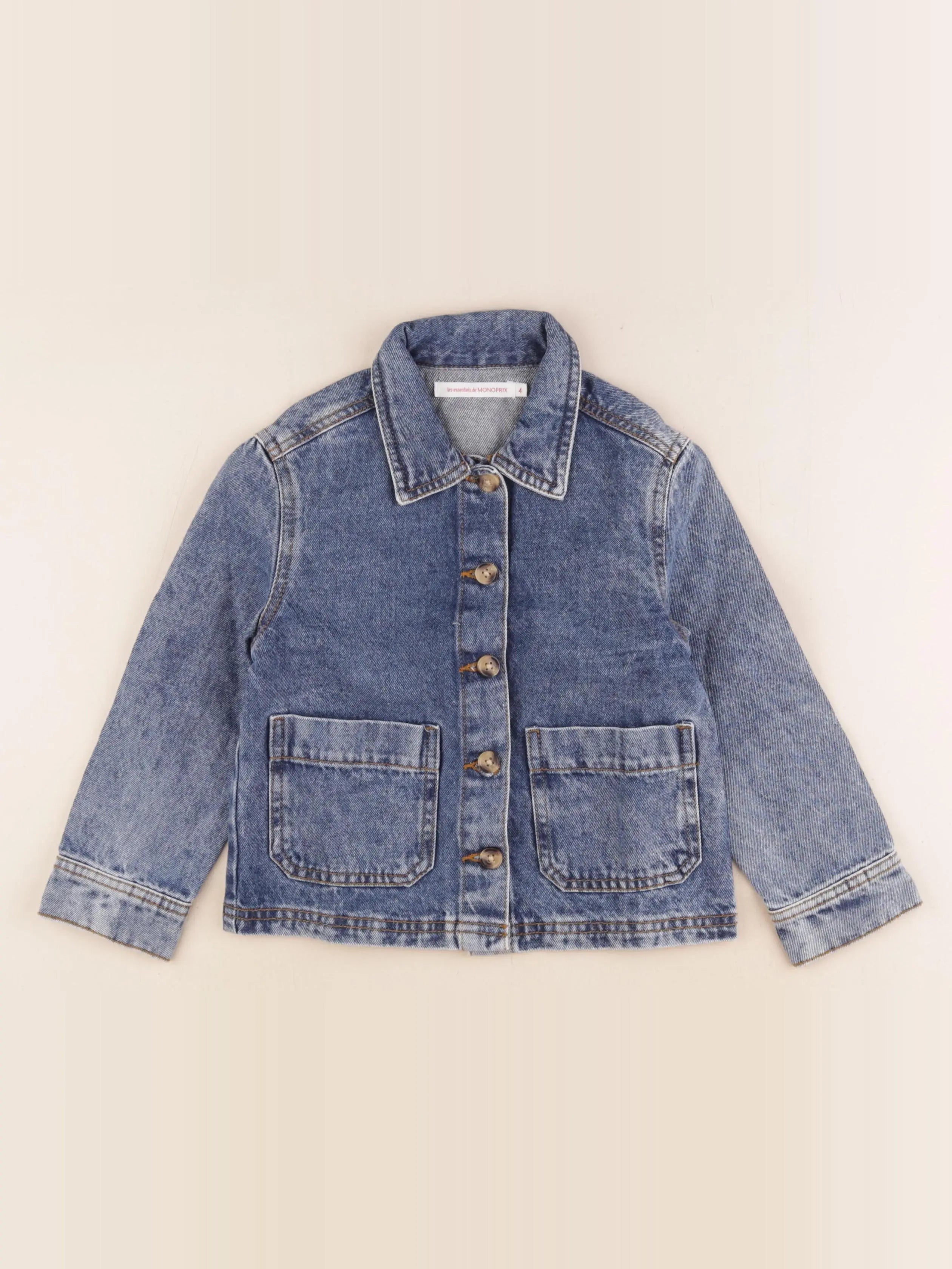 Monoprix - veste bleu - 4 ans