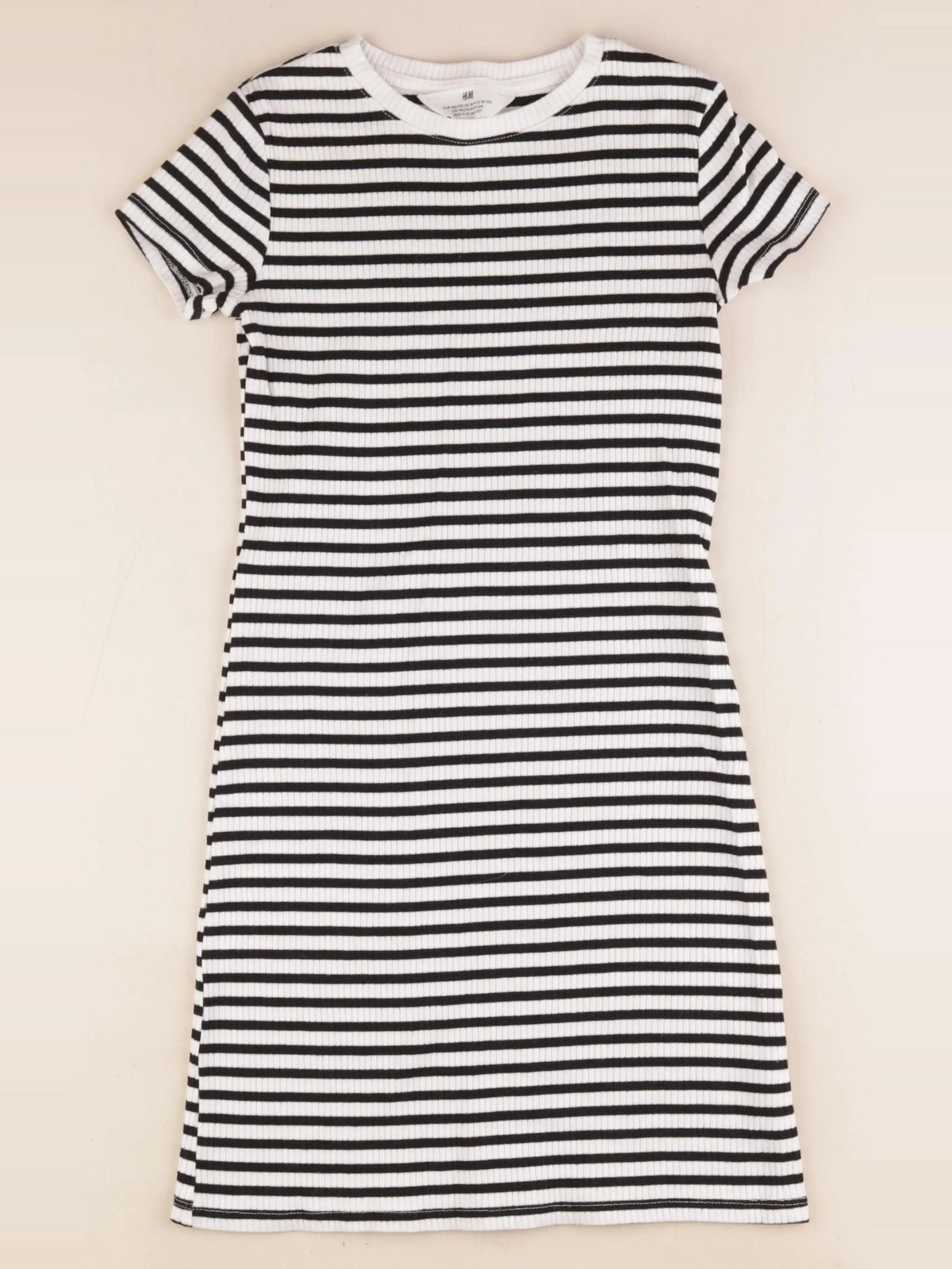 H&M - robe bleu, blanc - 10/12 ans