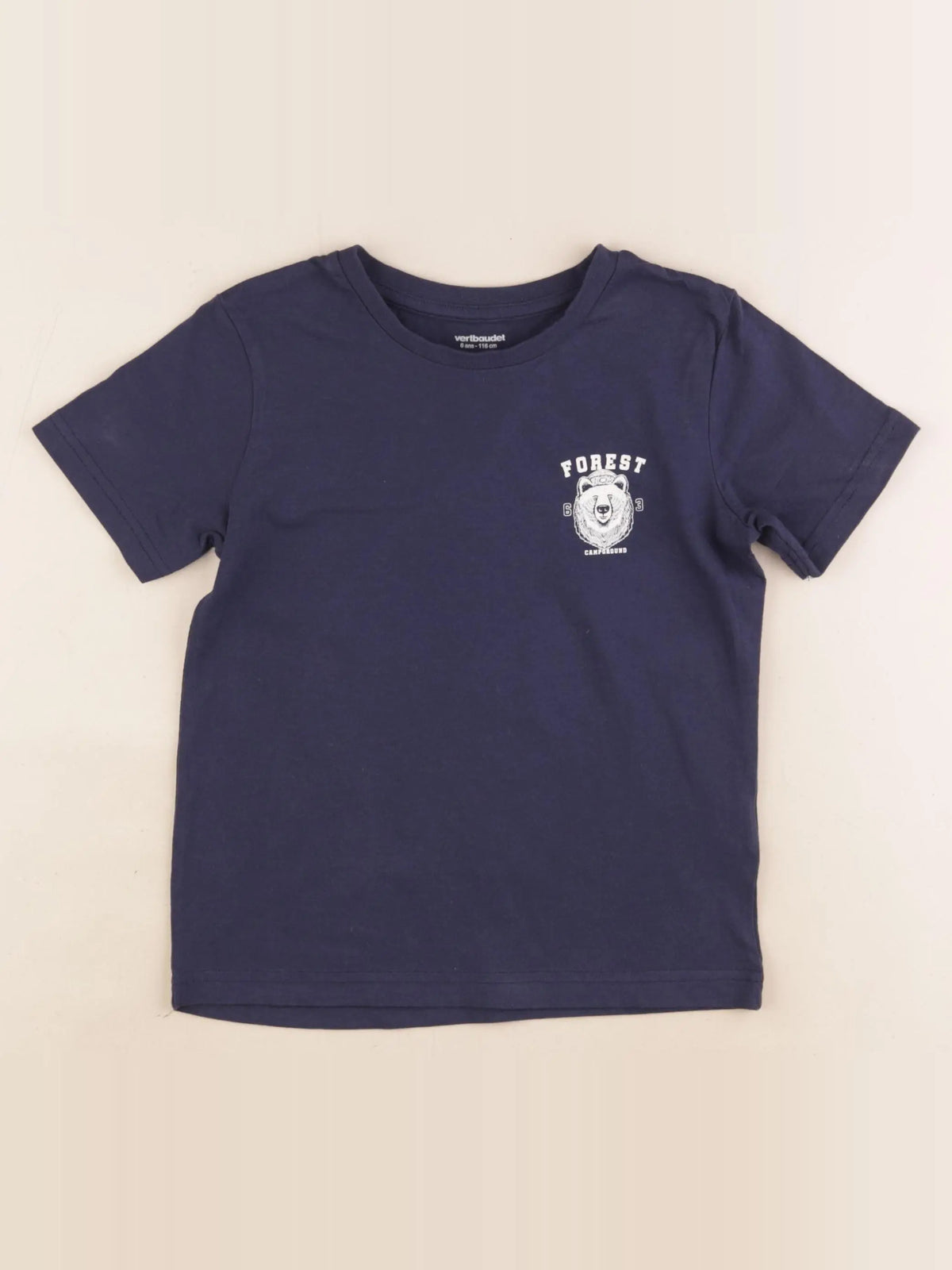 Vertbaudet - tee-shirt bleu - 6 ans