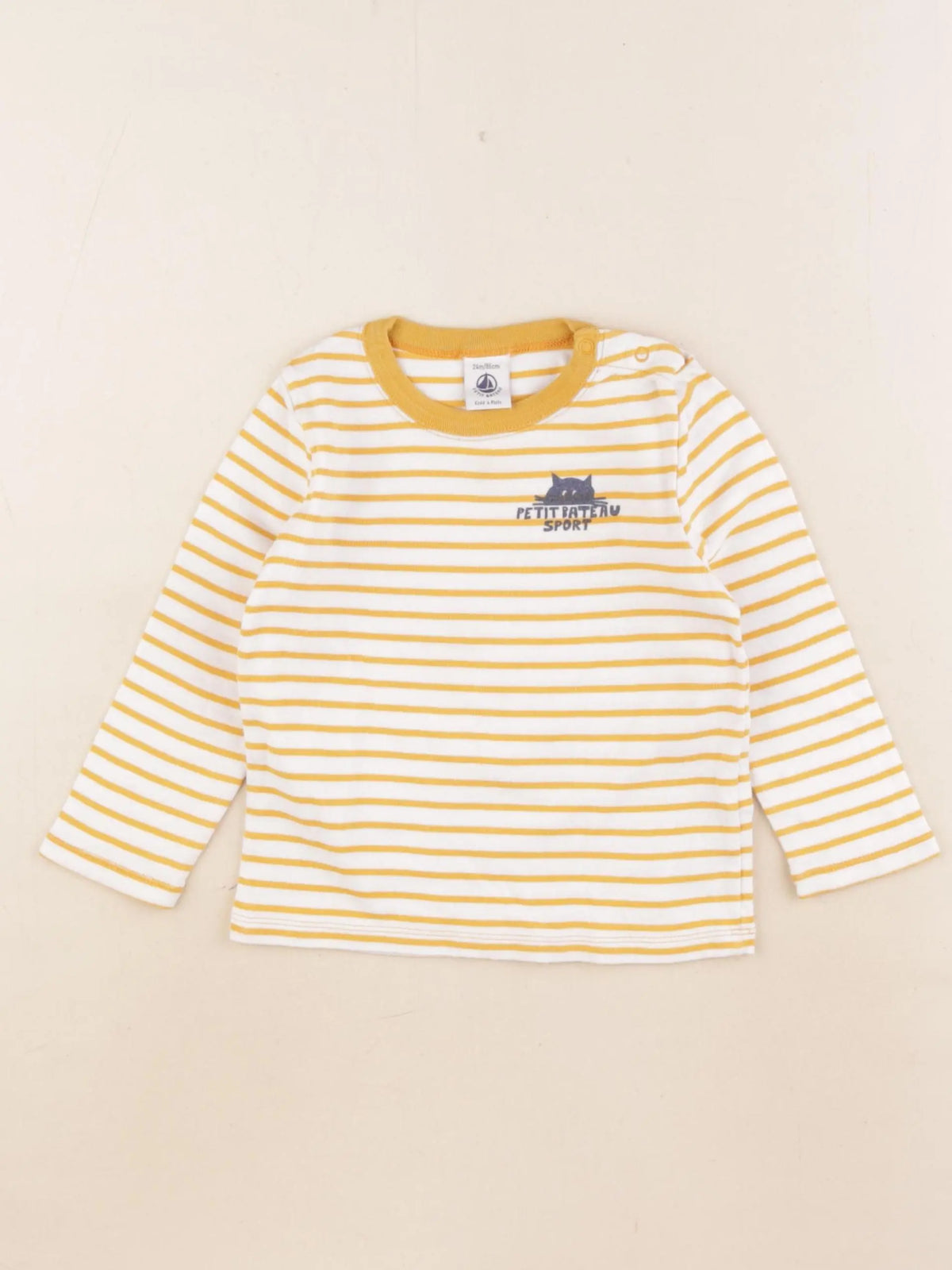 Petit Bateau - tee-shirt jaune - 24 mois