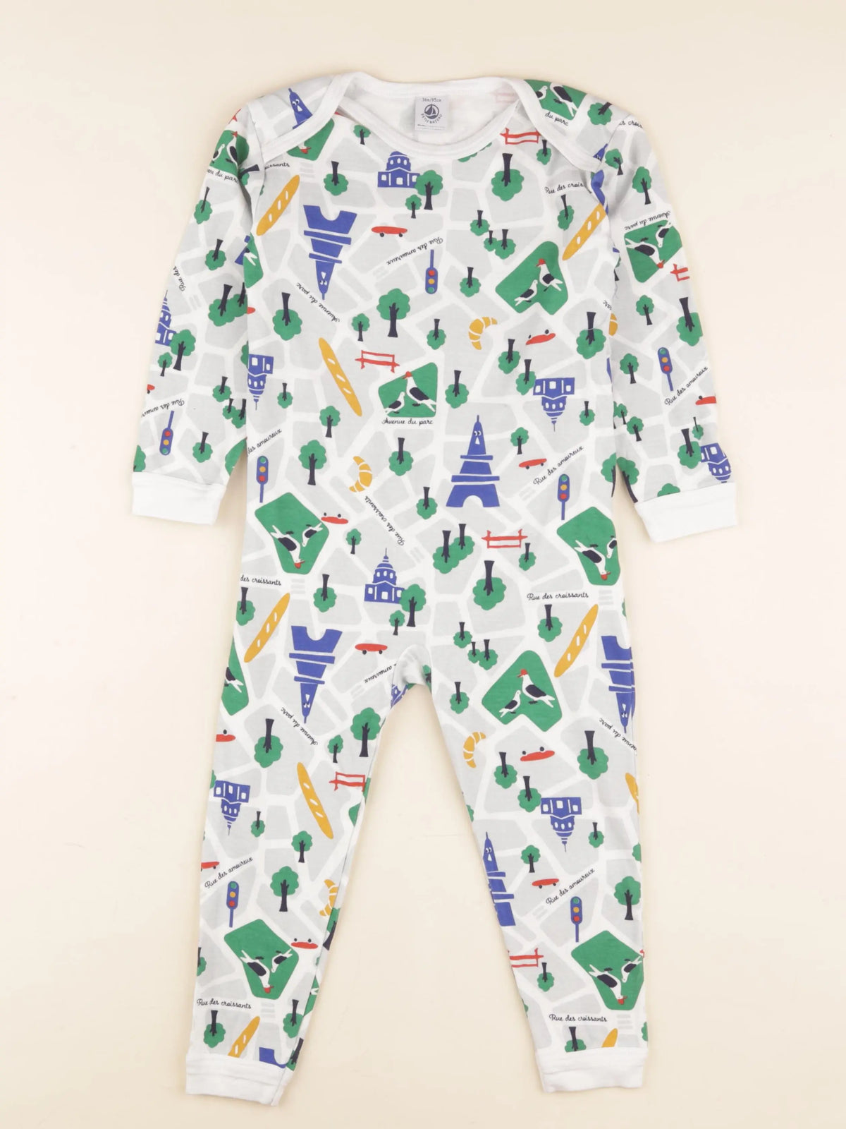 Petit Bateau - pyjama coton multicolore - 36 mois