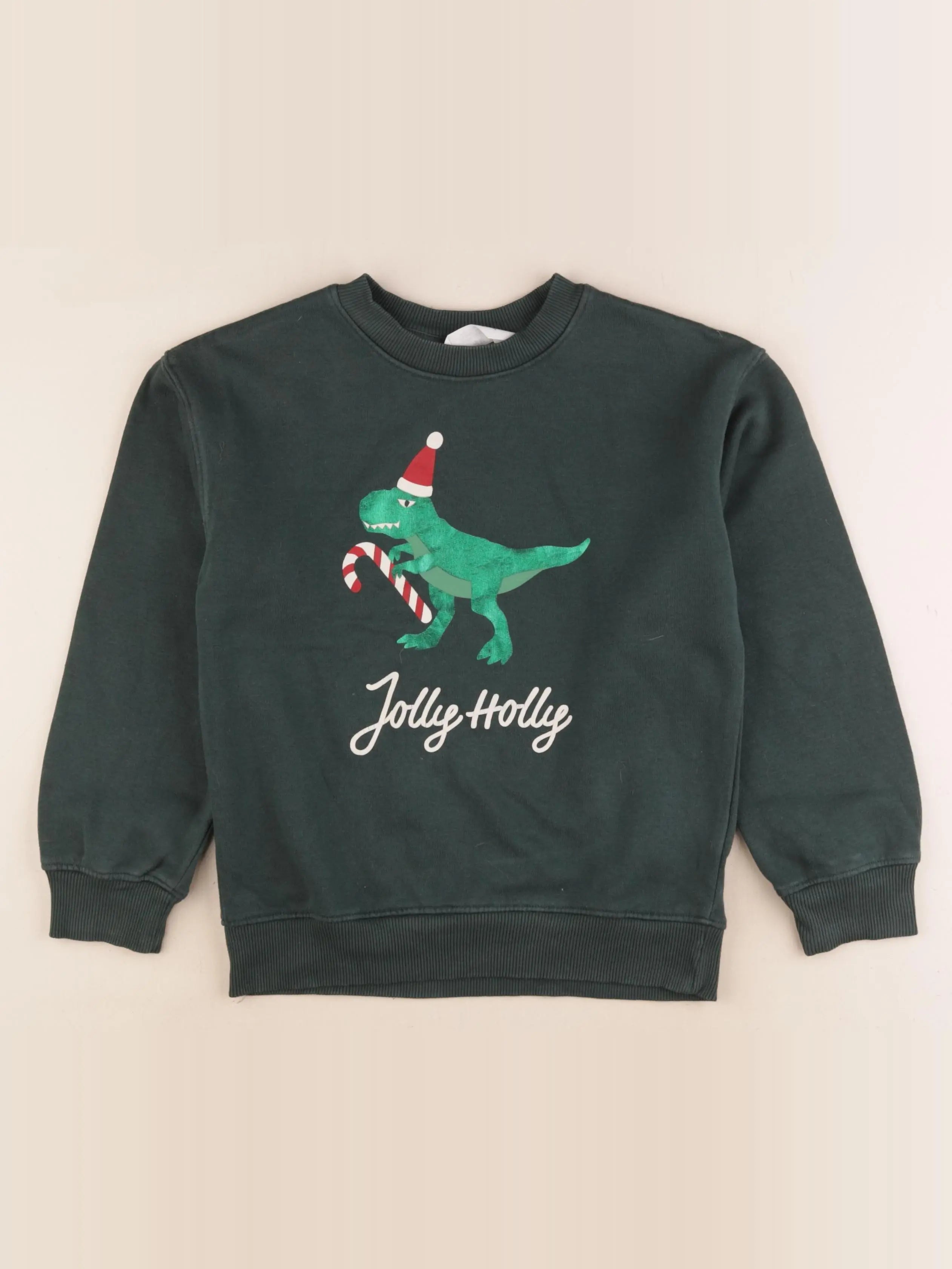 H&M - sweat noir, vert - 6/8 ans