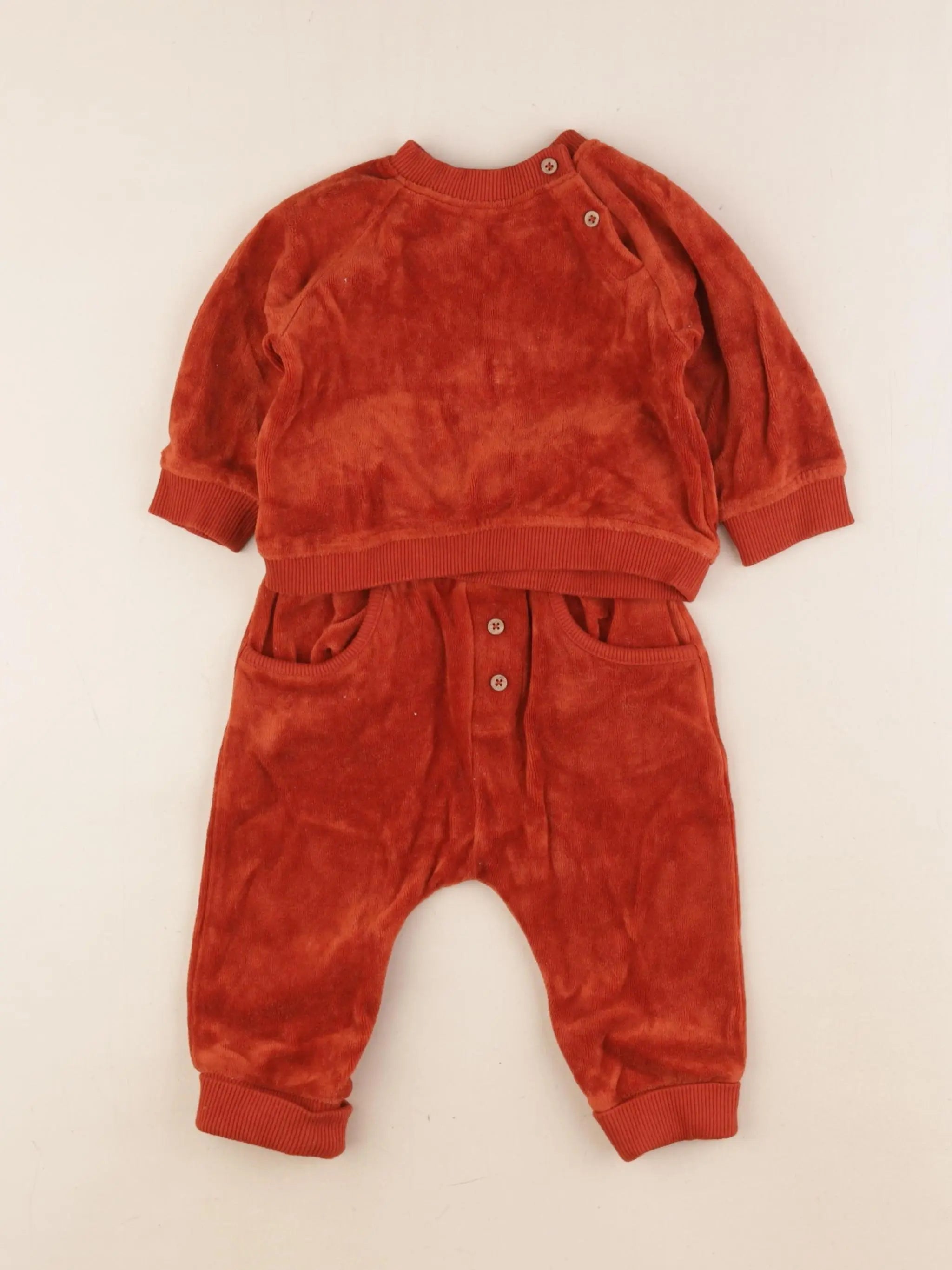 Boutchou - ensemble marron - 6 mois