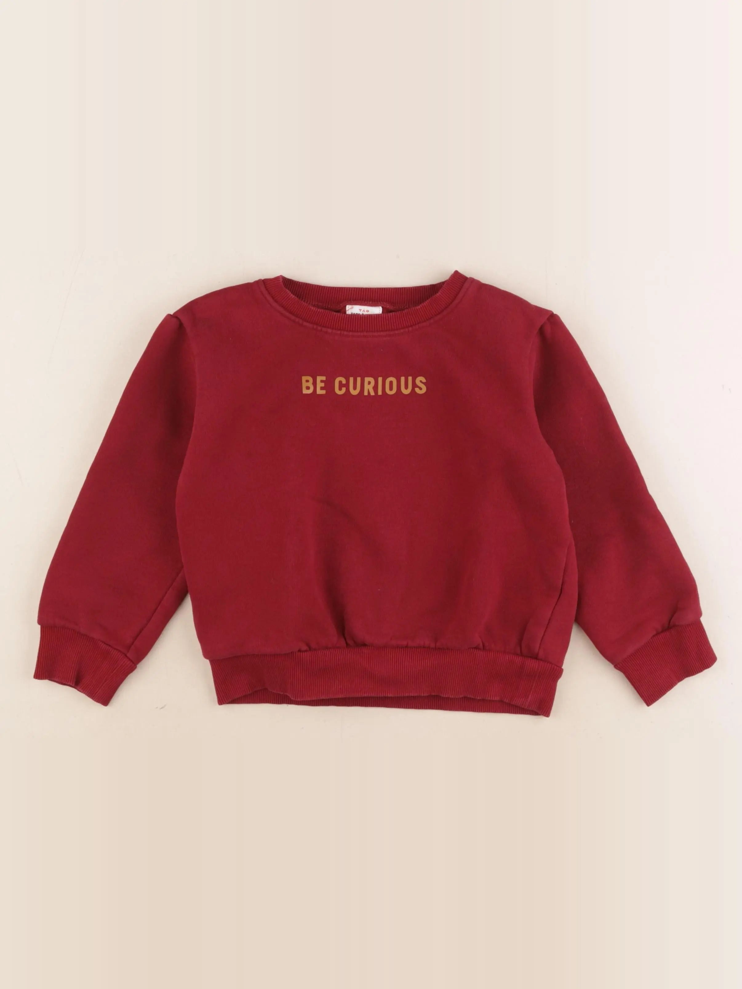Tape à l'oeil - sweat rouge - 4 ans