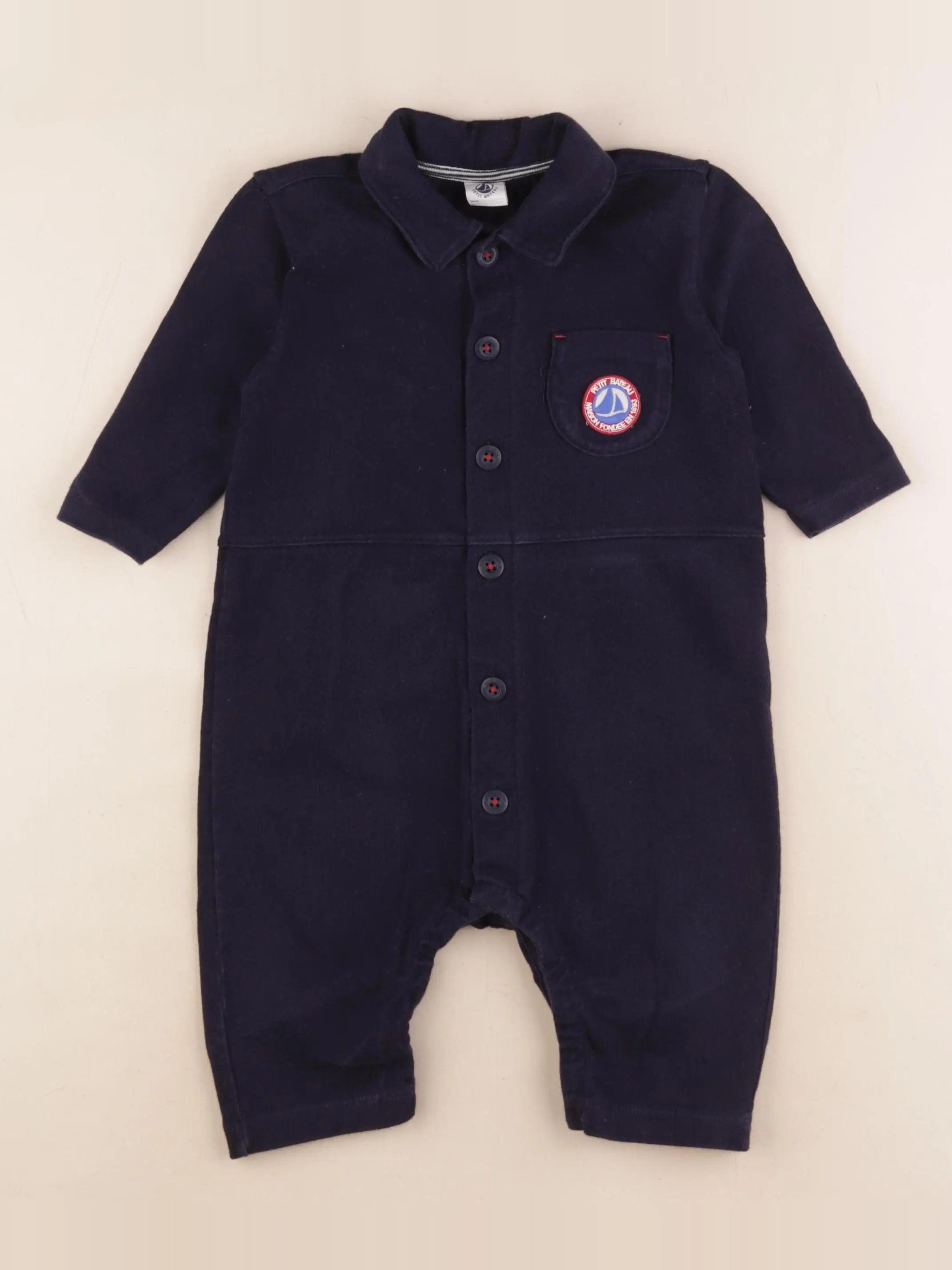 Petit Bateau - combinaison bleu - 18 mois