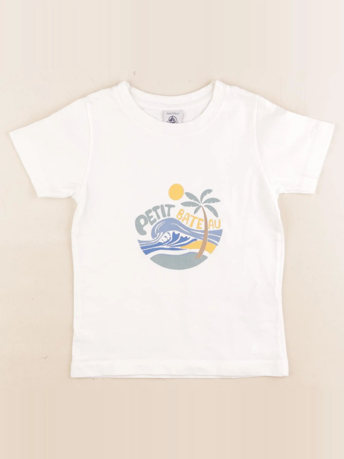 Petit Bateau - tee-shirt blanc - 4 ans